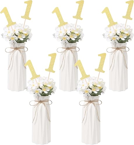 Miniatura 4 de 10 piezas de centros de mesa negros de doble cara para mesas, decoración de pasteles, decoración de fiesta de segundo cumpleaños, baby shower,