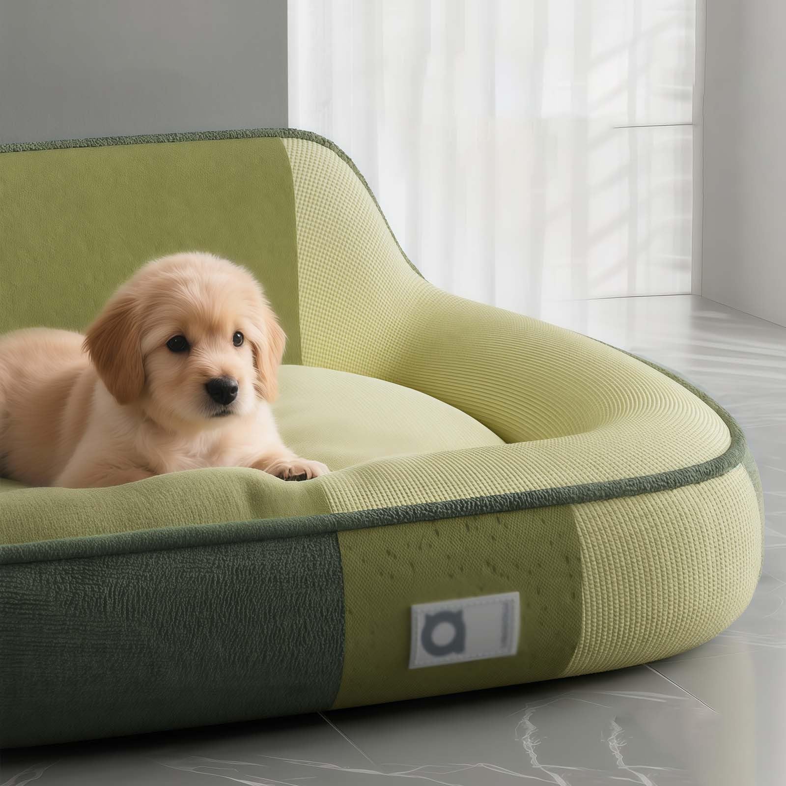Hundesofa mit erhöhten Seiten, Füllung aus Memory-Schaum, langlebiges und stützendes Design für große Hunde