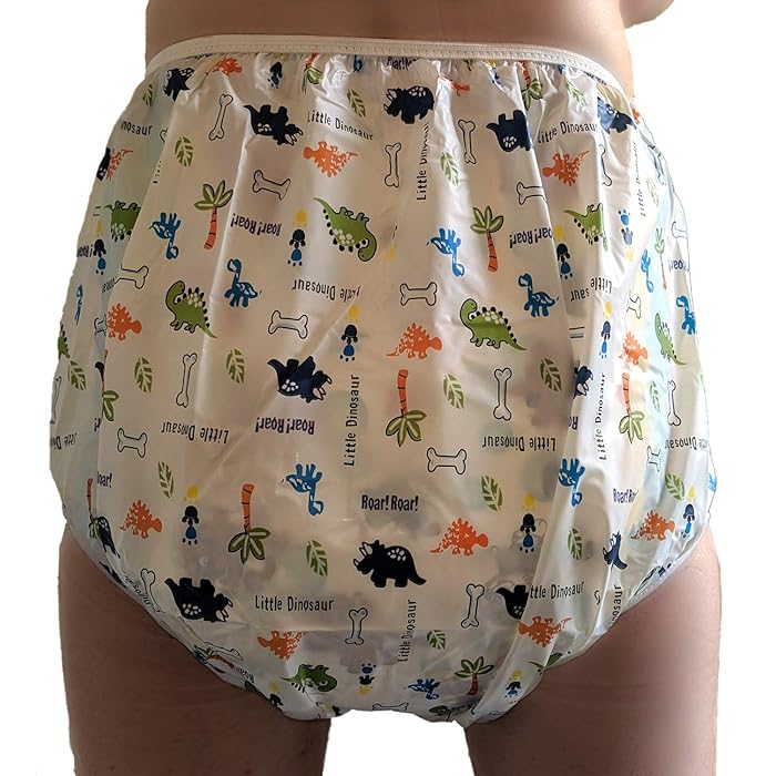 Buy Adult Plastic Pants ABDL Dinosaur Waterproof Incontinence Diaper