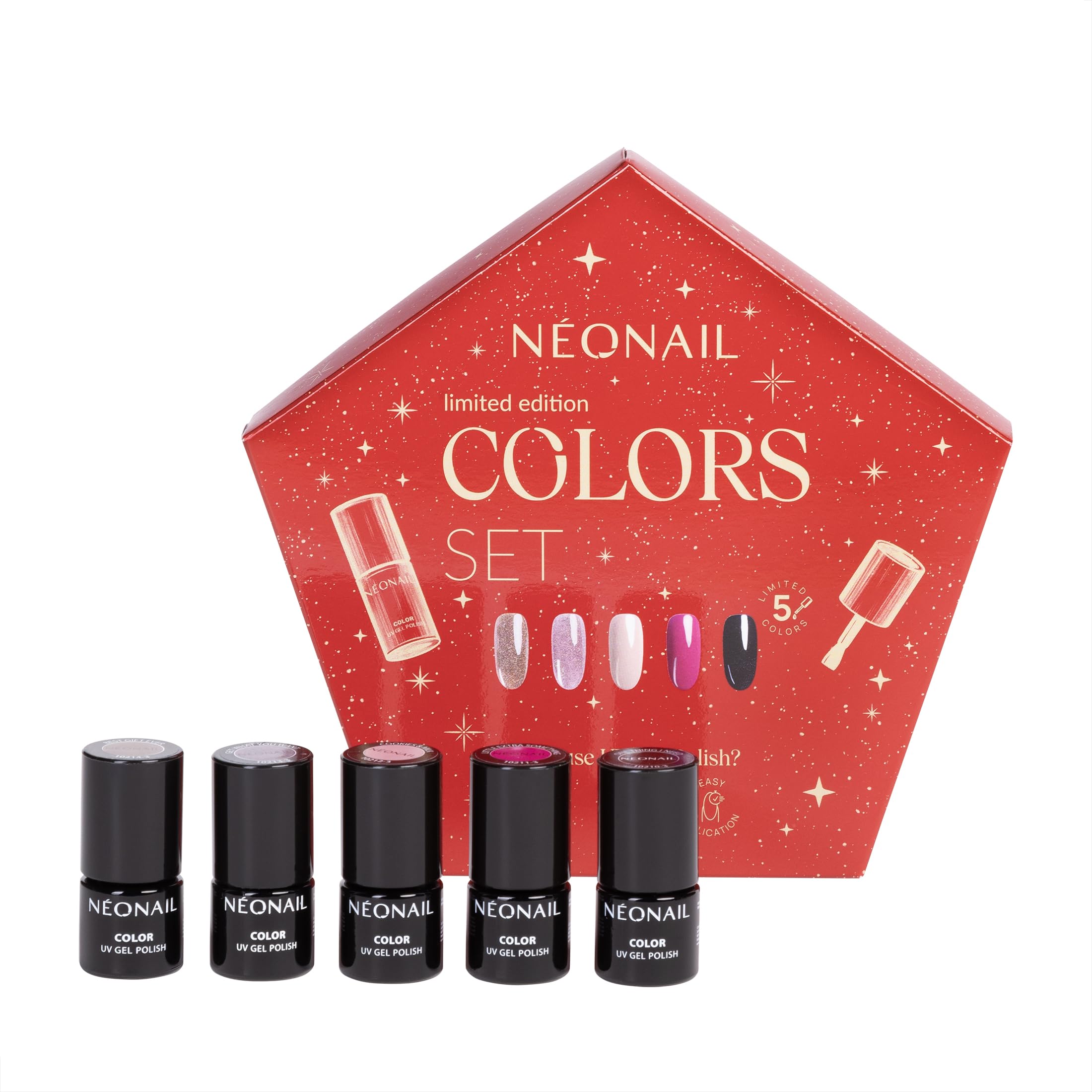 NEONAIL Kit navideño COLORS SET - Pintauñas Semipermanentes - Esmaltes Semipermanentes Para Uñas - Kit Uñas Semipermanentes - Pintauñas - Gel Uñas - Kit Uñas de Gel - Esmaltes Permanentes Para Uñas
