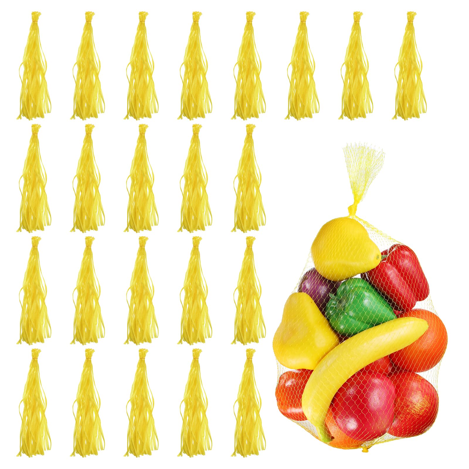 uxcell 150pcs Egg Hatching Bags, 20 Inch Mesh Nylon Netting Reusable Produce Mesh Bags Strong Stretchable Plastic Seafood Boil Bags for Fruits