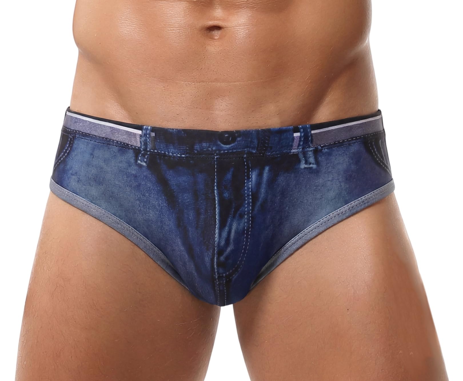 Bañador mini ajustado estampado vaquero con secado rápido 7