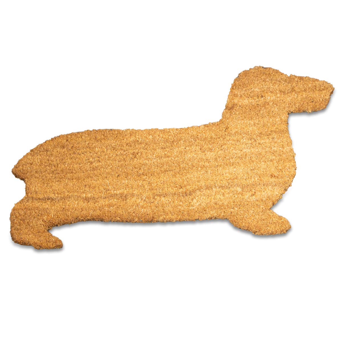 Antikas - Felpudo para la entrada de la casa, de coco, con forma de perro salchicha.