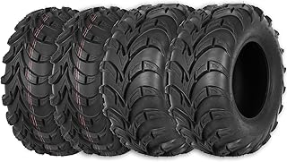 Weize ATV Tires All-terrain 25x8-12 Front & 25x10-12 Rear, 6 PR, UTV Tires Max Load 480LBS, Set of 4