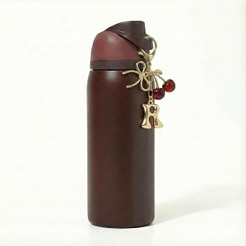 Black Cherry for Owala Water Bottle 16oz, 19oz, 24 oz, 32 oz, 56 oz, Black Red Cherry with Cute Cherries and Bow Pendant - Perfect Accessories for Owala Tumbler | for Owalas FreeSip, Decor Gift