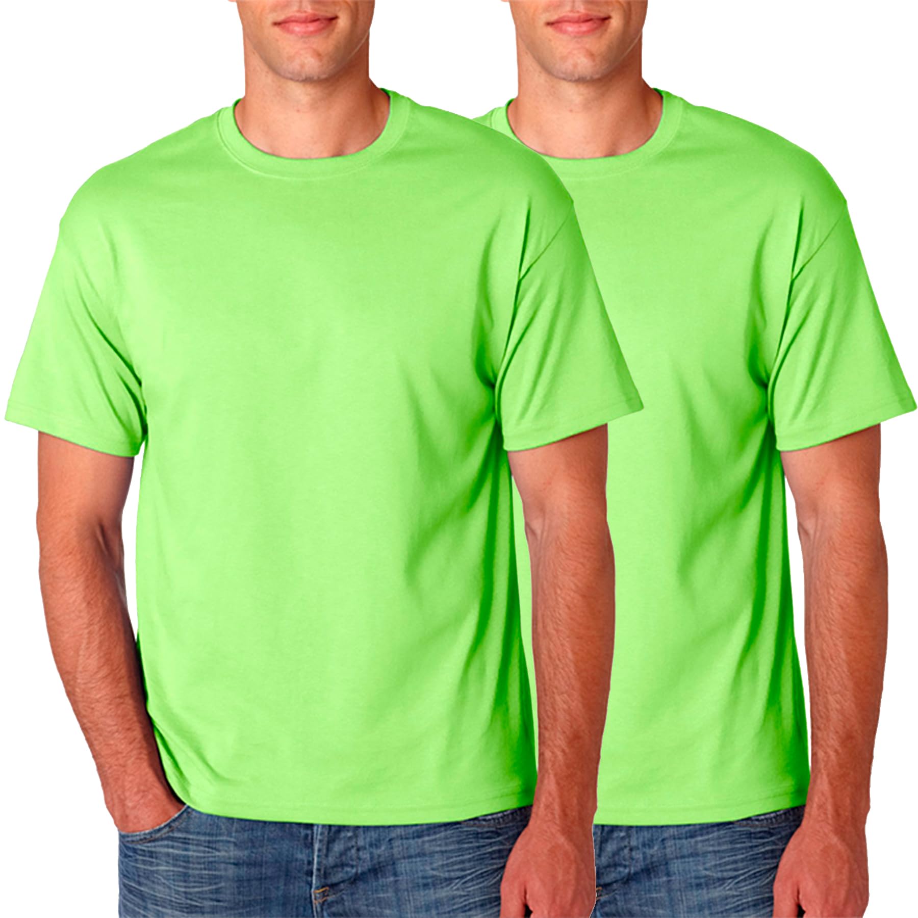 BOD HOME Pack 1 o 2 Camisetas de Hombre Manga Corta, 100% Algodón, Cuello Redondo, Transpirable, Colores Lisos, Horma Ligeramente Ajustada, Casual, Cómoda, Básica, Tallas S, M, L, XL, XXL, XXXL
