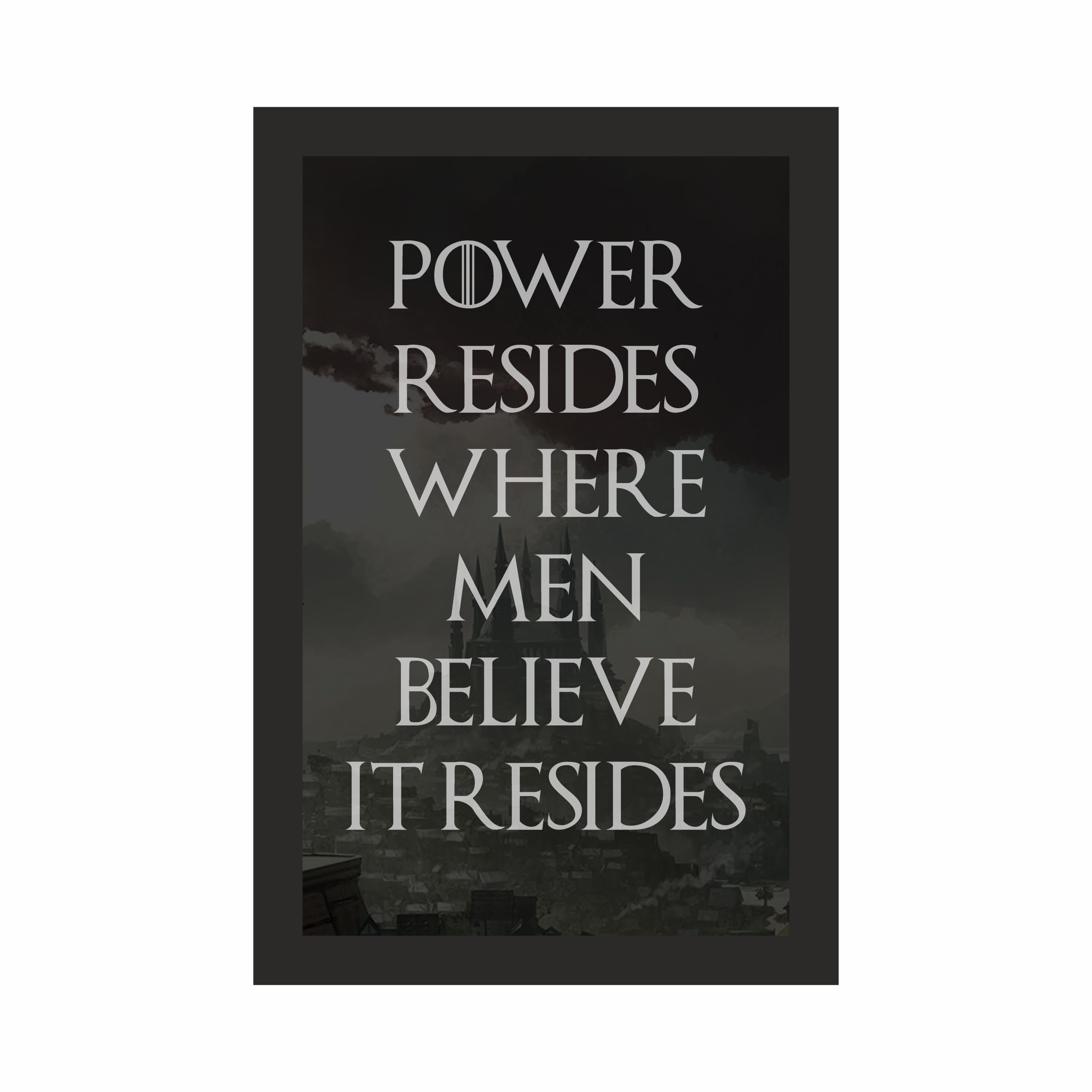 Power Resides Gothic City Wall Art Photo Frame A4 Black – view 3