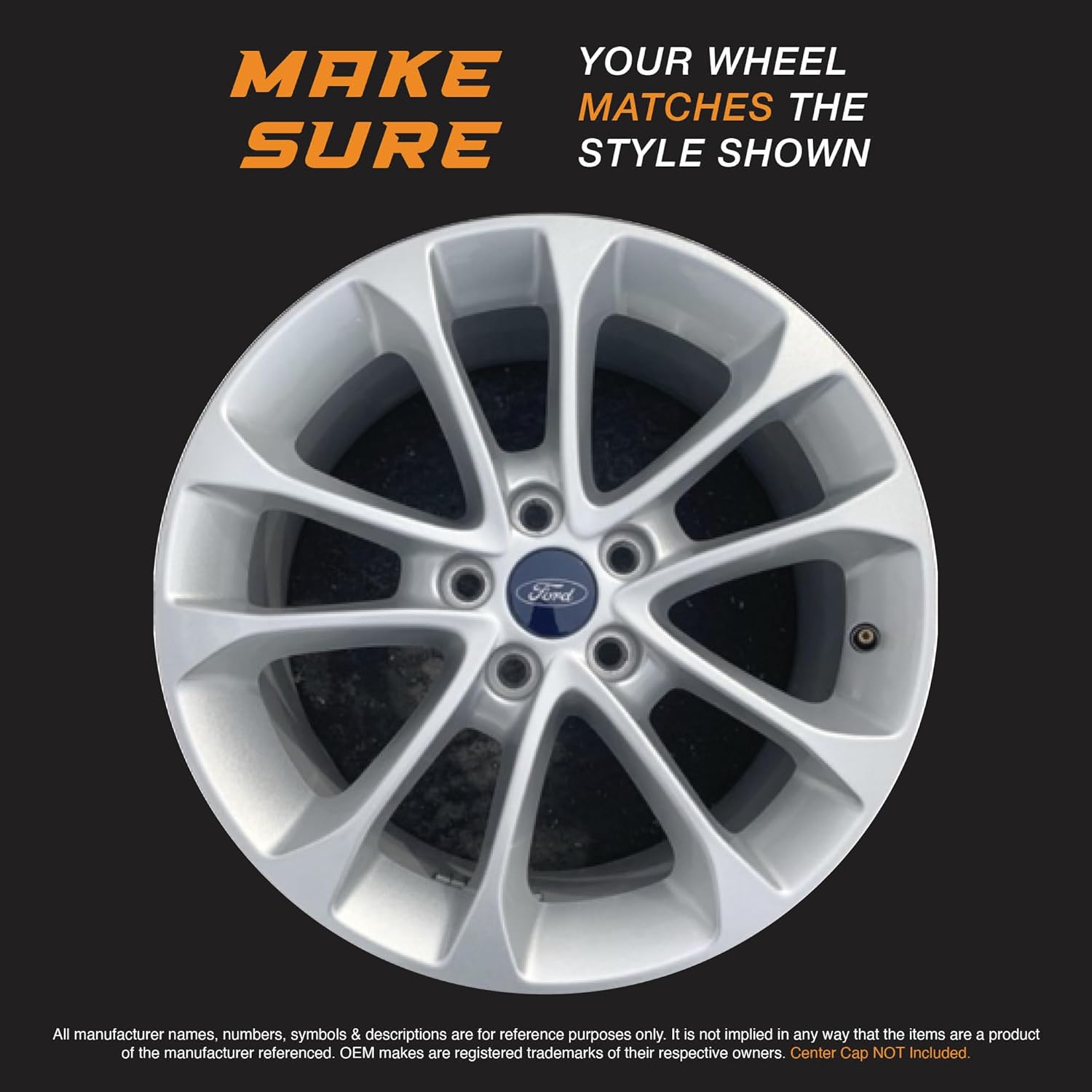 PACRIM 17" Gloss Black Wheel Skin Set Made for Ford Fusion (2019-2021) | Durable ABS Plastic Cover Hubcap | Fits Directly Over OEM Wheel