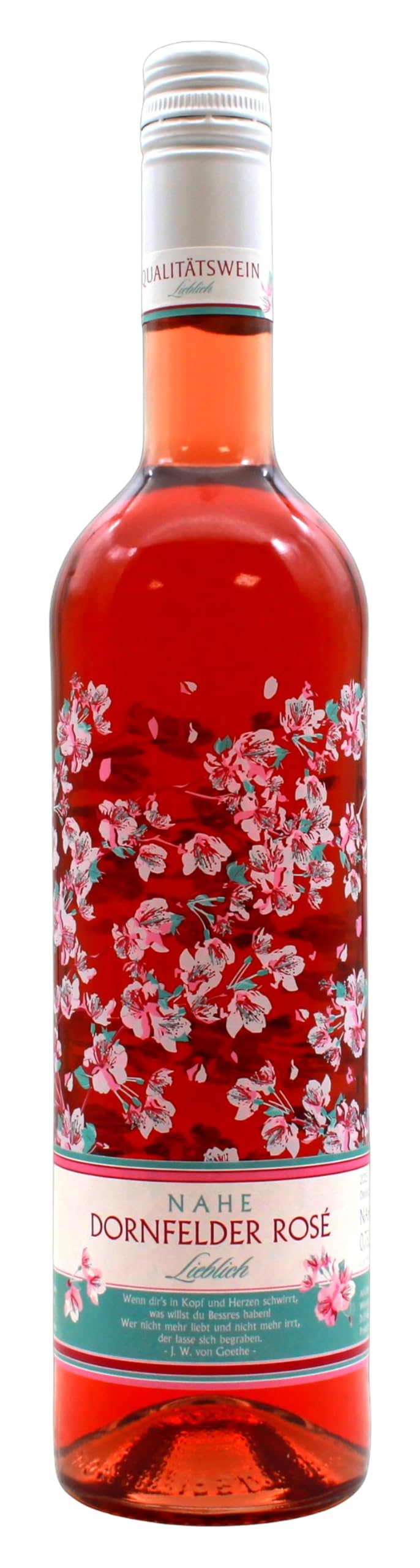 Kirschgarten Nahe Dornfelder Rosewein lieblich 10% vol., 6er Pack (6 x 7.5 l Flasche)