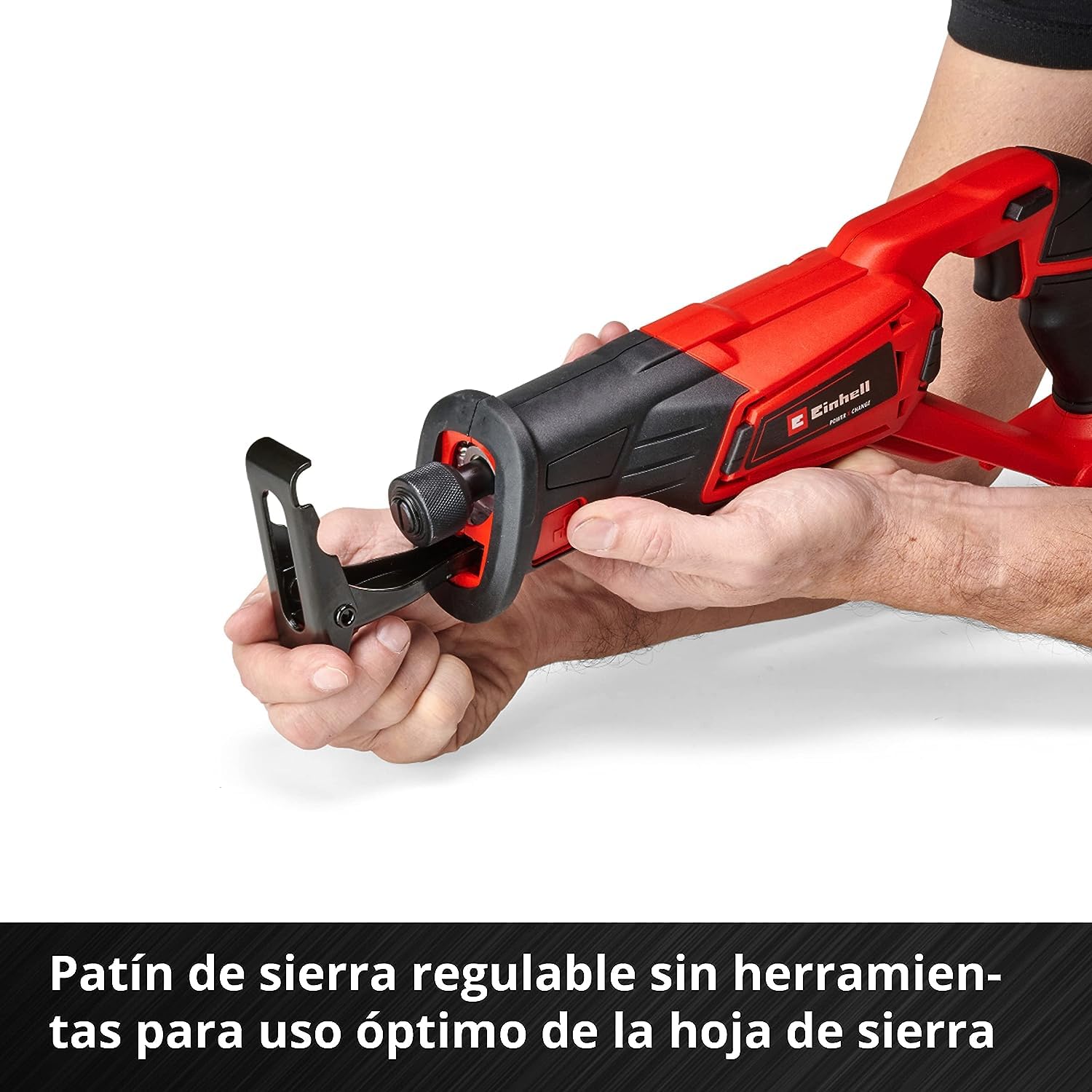 Einhell Sierra de sable inalámbrica - TE-AP 18/22 Li-solo, con Power X Change - 18 V, 2600 1 / min máx., 100 mm máx, hoja de 8 cm incluida. motor Triathlon. No incluye batería ni cargador