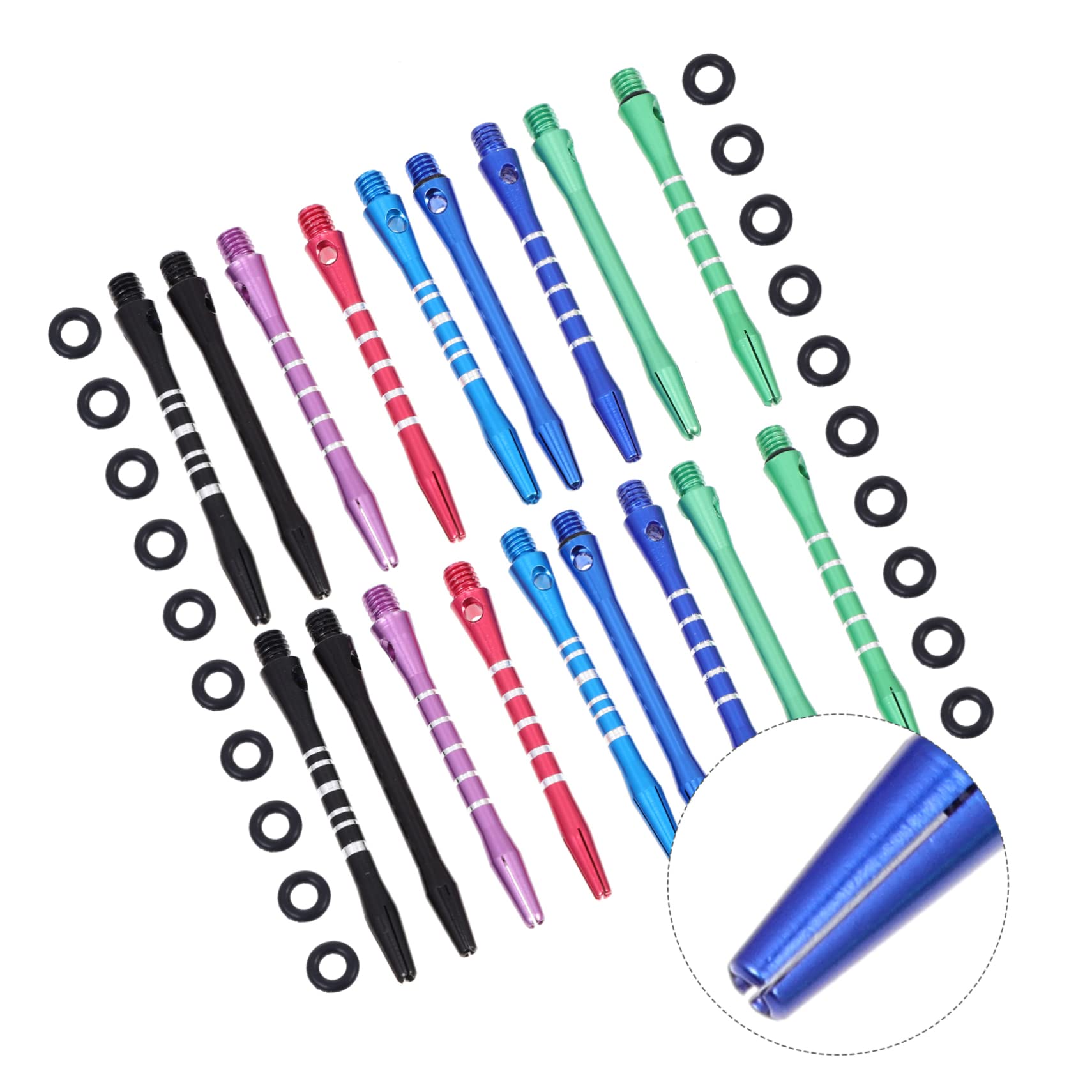 Mikikit 2 Sets Professional Dart Shafts Aluminum Alloy Shafts Stems Strong Lightweight for Stable Throws
