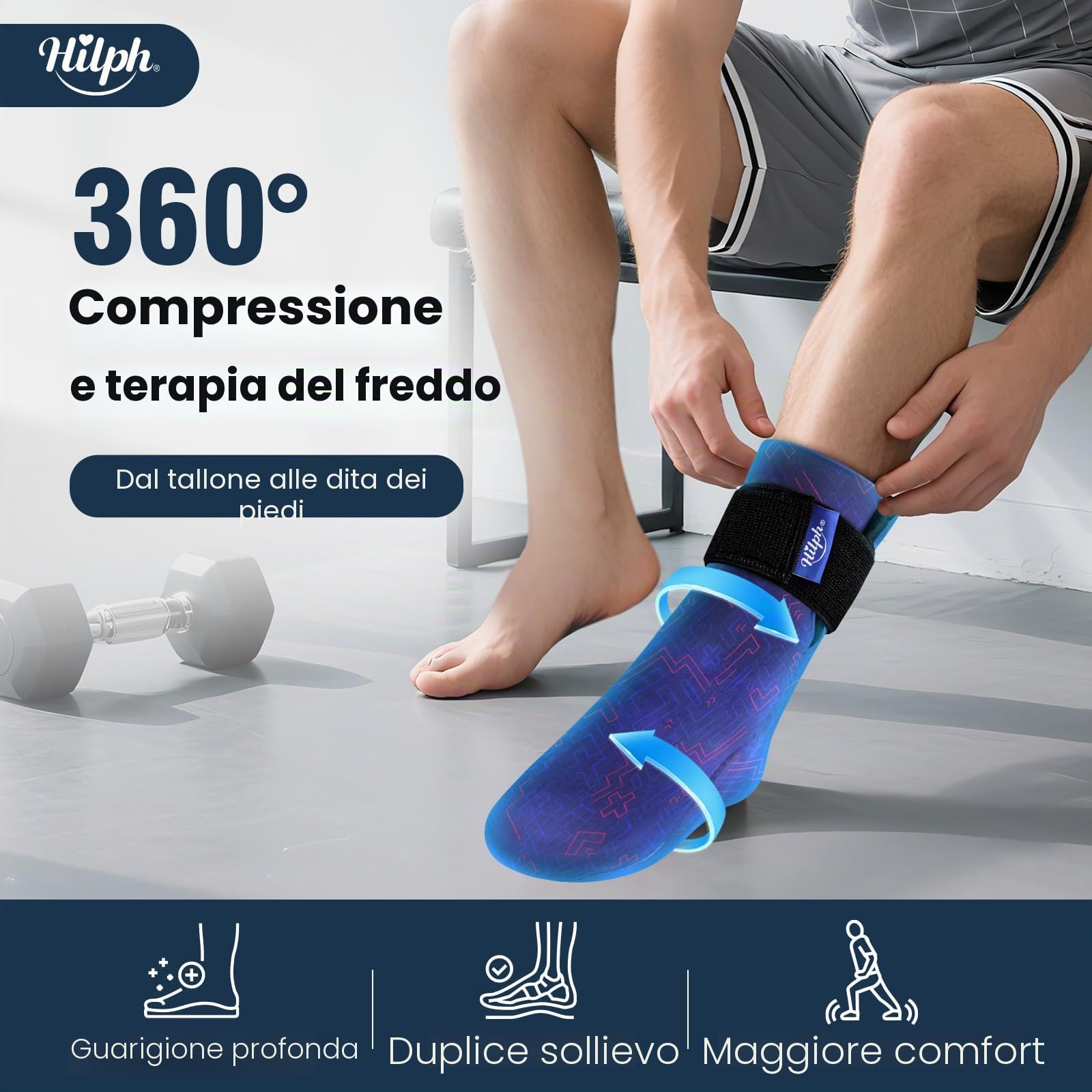 Hilph Calze refrigeranti per piedi per gonfiore e fascite plantare, guanti refrigeranti chemioterapia, scarpe refrigeranti per piedi neuropatia, chemio, tendinite Achille, gonfiore del piede