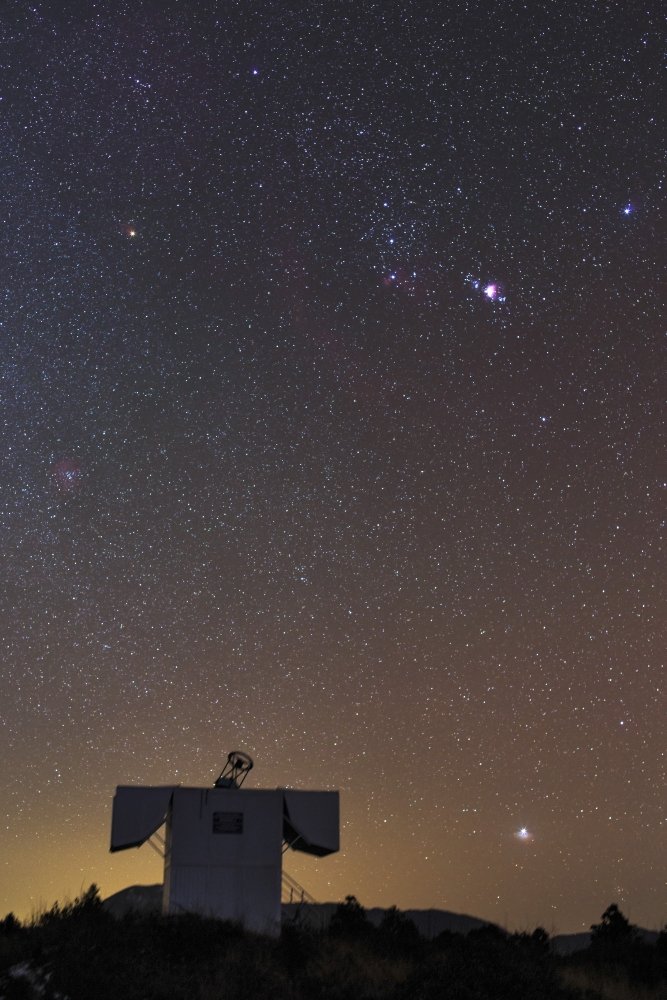 Stars of the constellation Orion and Sirius at the Yunnan Astronomical Observatory in China Poster Print by Jeff DaiStocktrek Images (22 x 34)