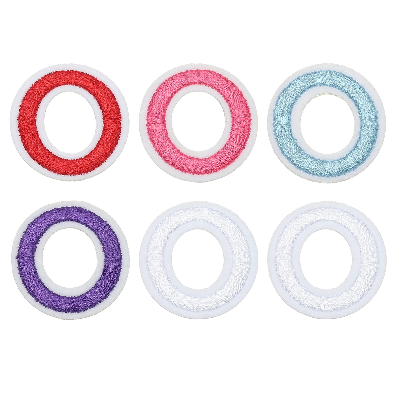 sourcing map 1" Embroidered Letter O Patches,Chenille Initial A-Z Fabric Patch Sew Iron on for DIY Supplies T-Shirt Clothing Jacket Bag (Blue,Purple,Red,Pink,White),Pack of 6
