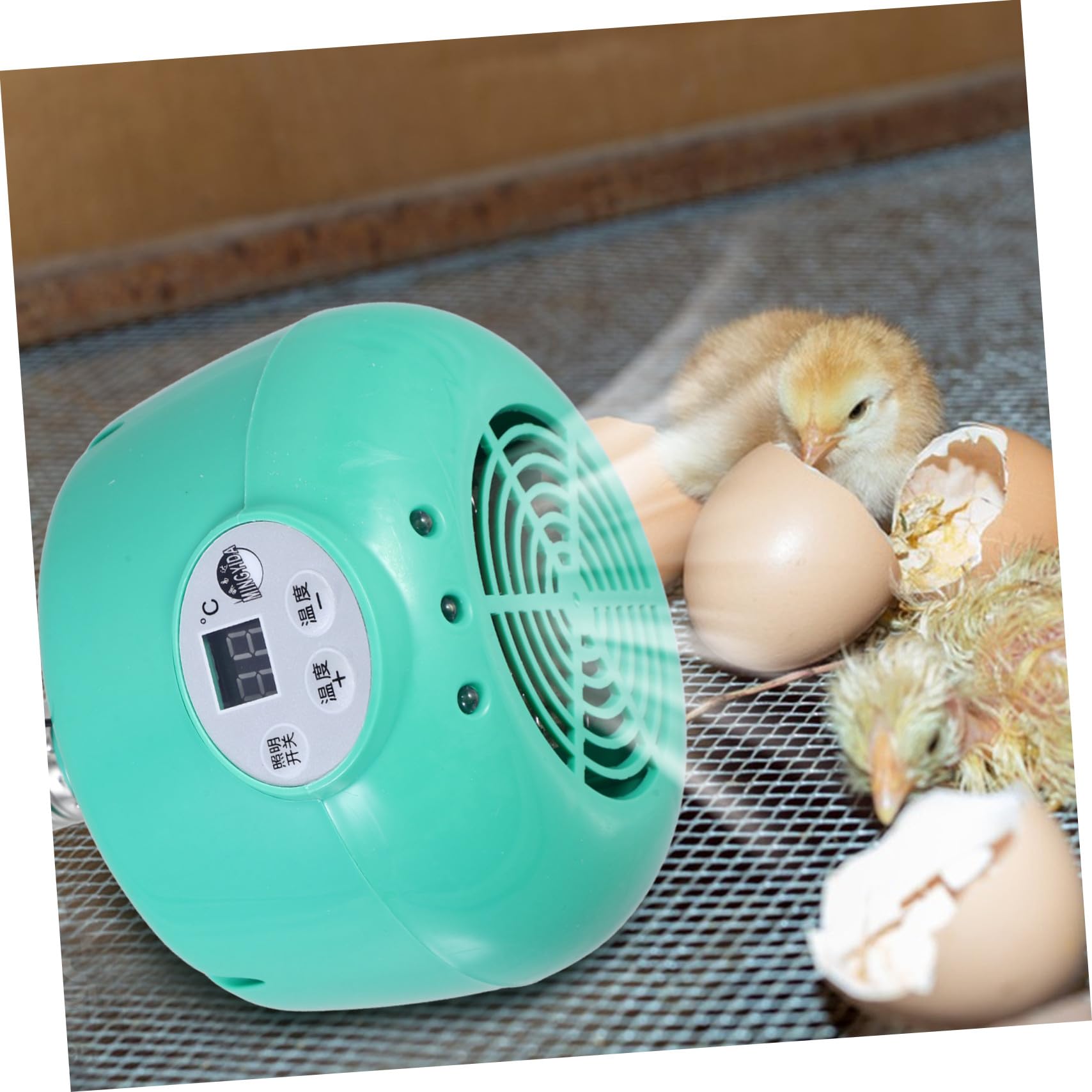 ORFOFE Lámpara Calefactora Ajustable Para Cría De Pollitos Con Emisor De Calor Seguro De Plástico Verde Luz Cálida Para Mascotas Reptiles y Aves Temperatura Regulable Para Gallineros y in