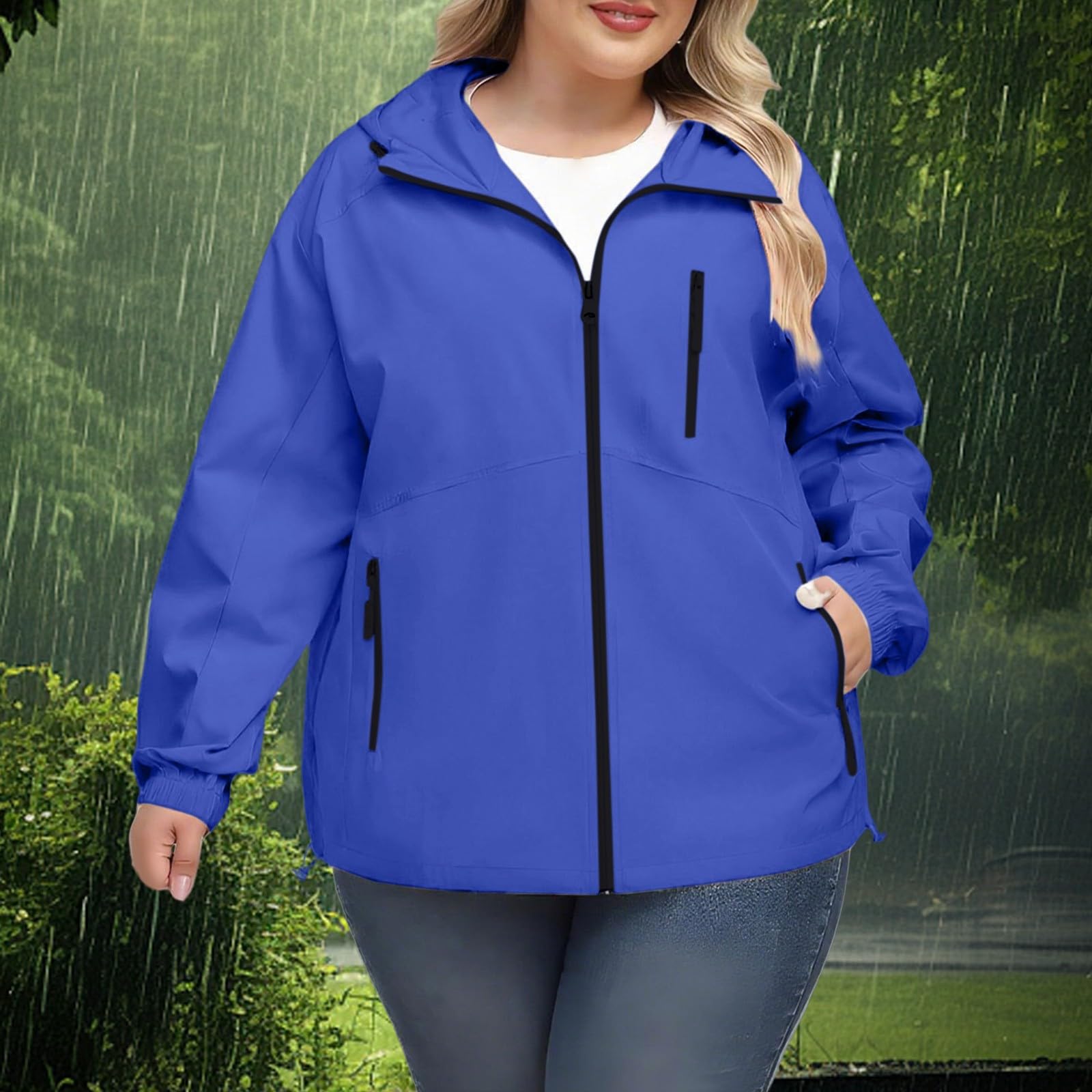 Giacca Antipioggia Da Donna, Impermeabile, Giacche Leggere, A Sottile E Pieghevole, Blouson, Esterno, Ripiegabile Con Cappuccio, Piumini Impermeabile Donna Running Invernale Tascabile