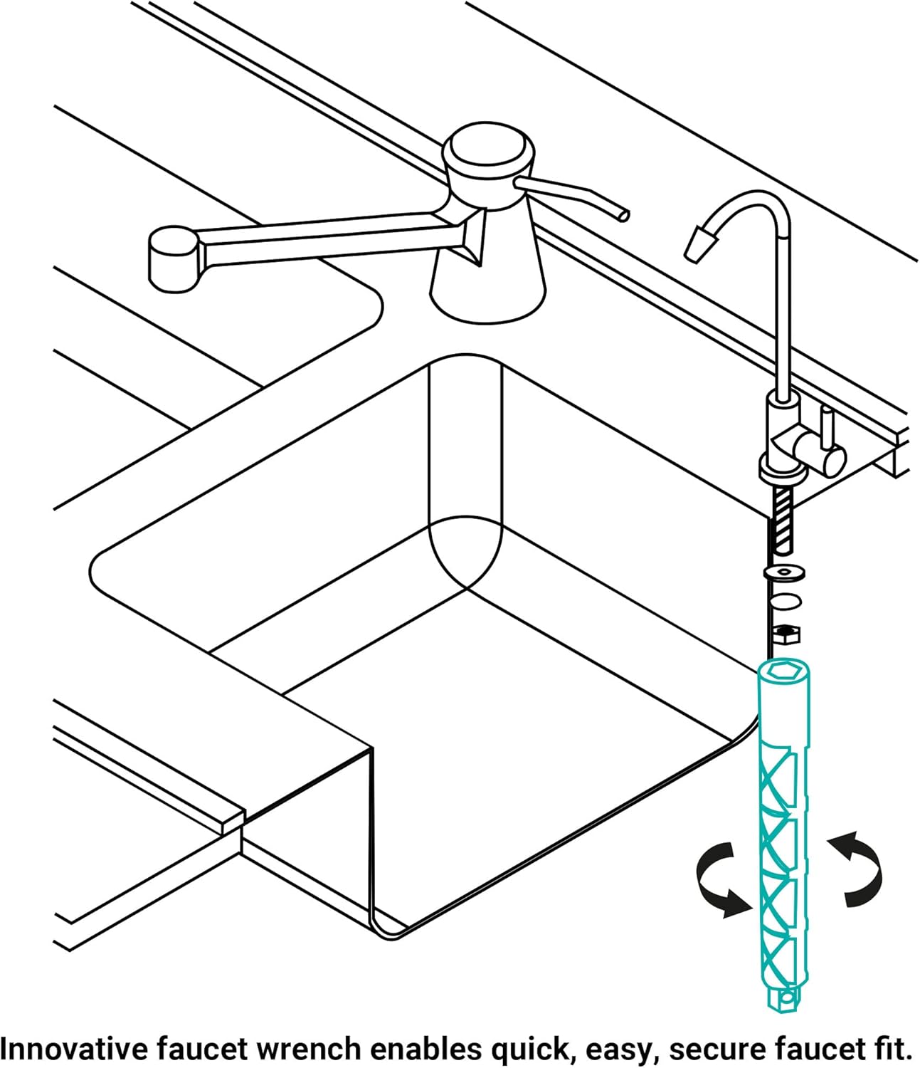 Metpure Non-airgap NSF Certified RO Faucet Reverse Osmosis Drinking Water Filtration System Water Dispenser Spout (Polished Nickel). Vase Style with Faucet Wrench.