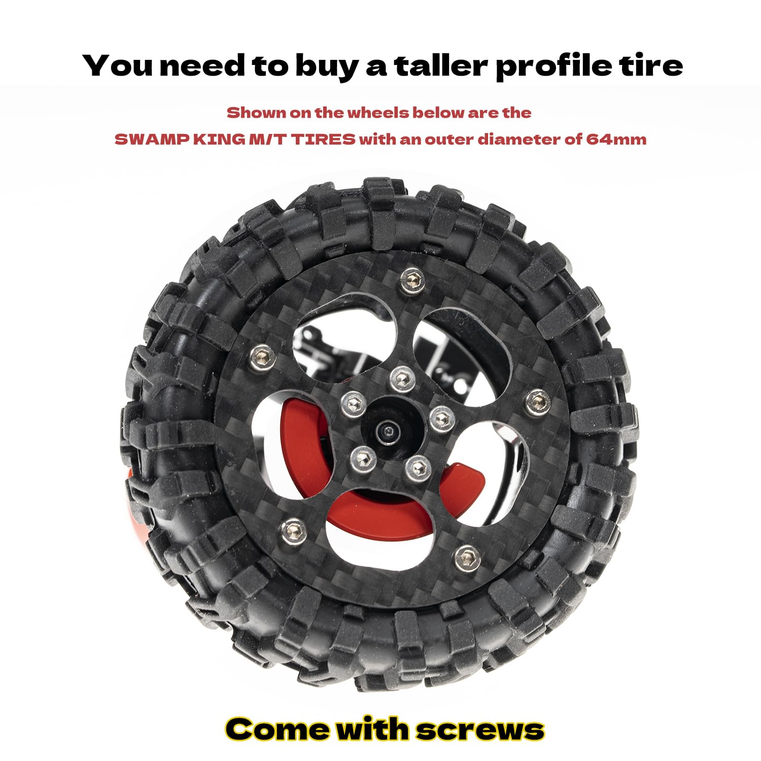 RampCrab Super Wheels - Ruote Beadlock in fibra di carbonio da 46 mm, adatte per SCX24, TRX4M, FCX24, CR18P, Style B