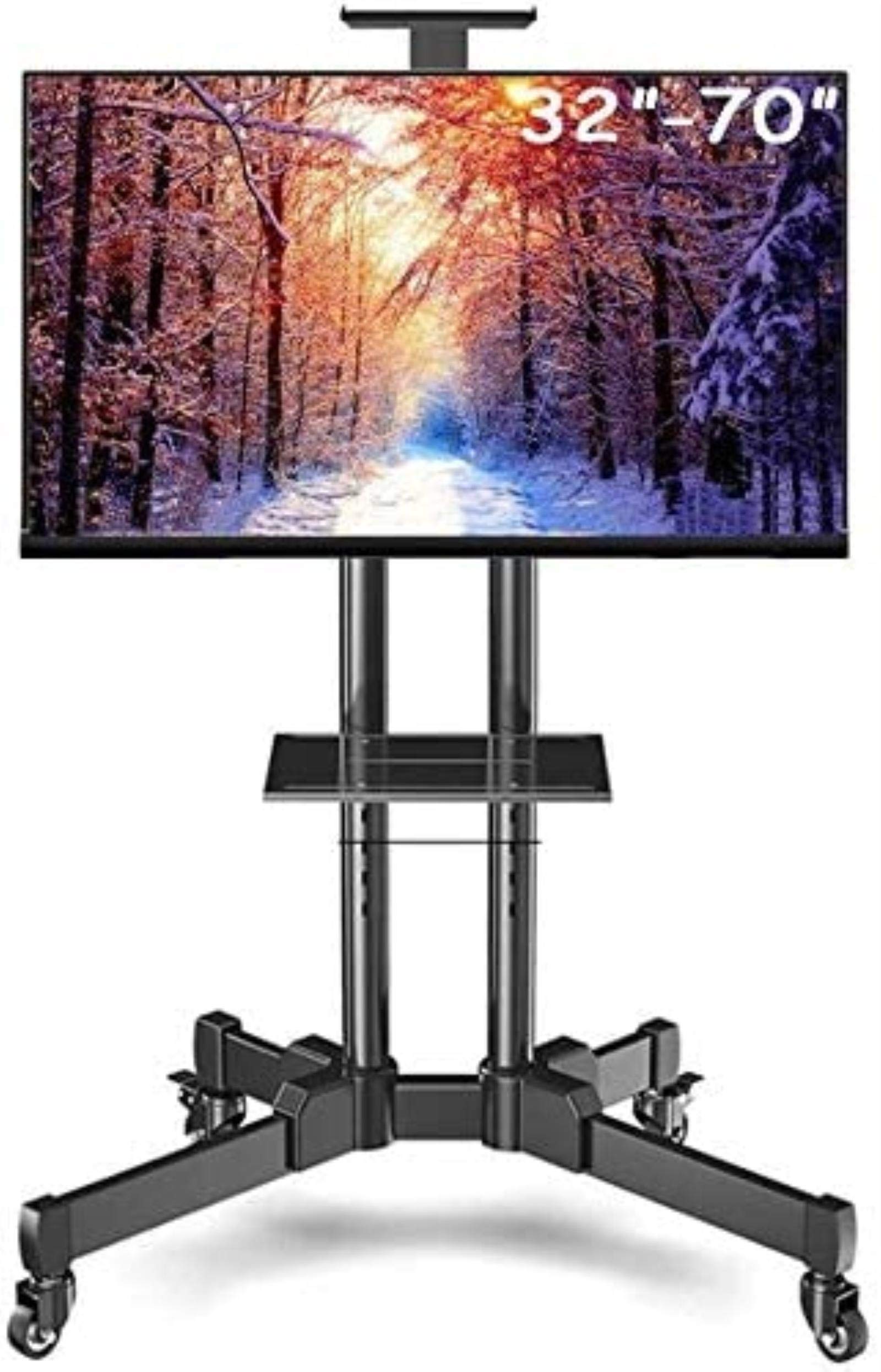 Buy Universal Table top TV Stand Extra Tall TV Cart with Wire