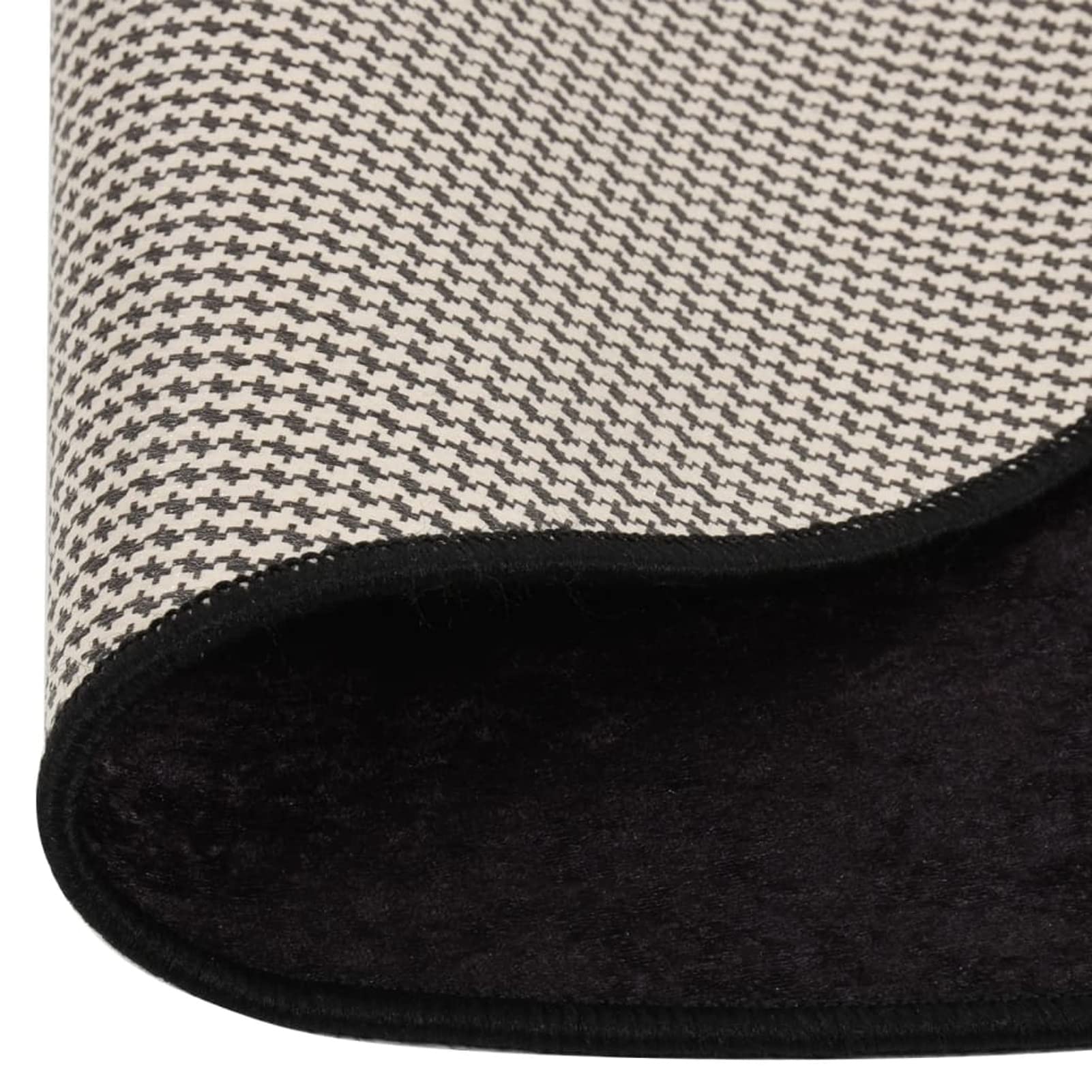 Teppich Waschbar Anthrazit φ120 cm rutschfest Teppich Flauschig Teppich KüChe Flauschiger Teppich