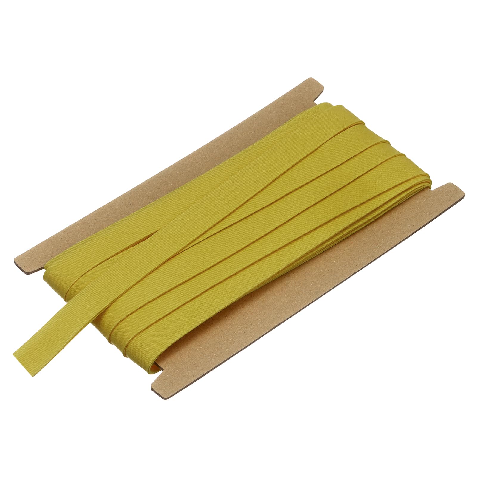 sourcing map 5/8 Inch Double Fold Bias Tape, Polyester Continuous Bulk Bias Tape for Sewing, Seaming Quilting Hemming Binding Crafts (Gold 10 Yards)