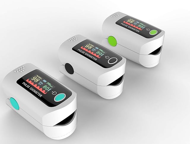 Pulse Oximeter Blood Oxygen Saturation SpO2 Meter Finger PR Monitor Fingertip Black Or White Supplied