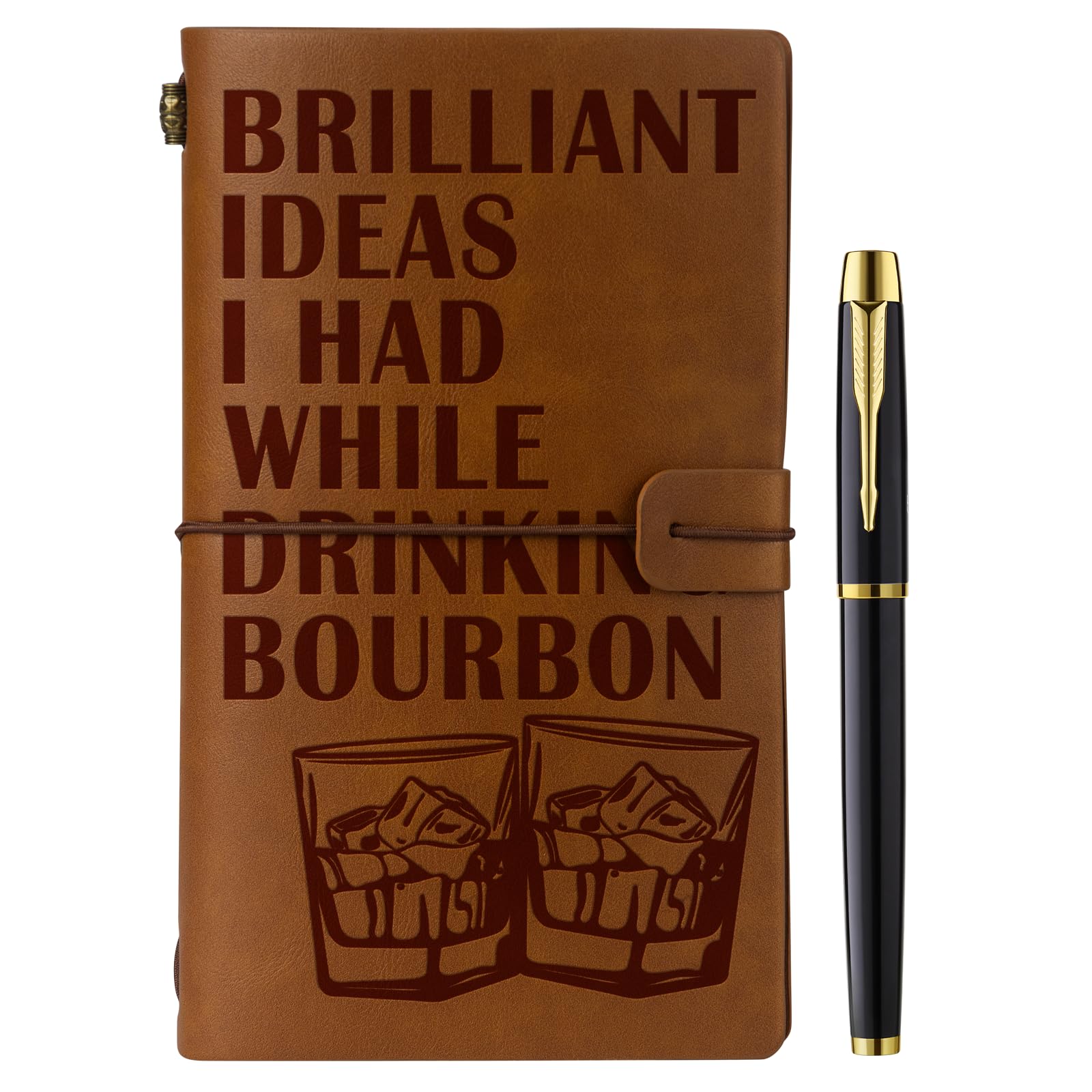 Regalos de whisky para hombres y mujeres diario de notas cuero