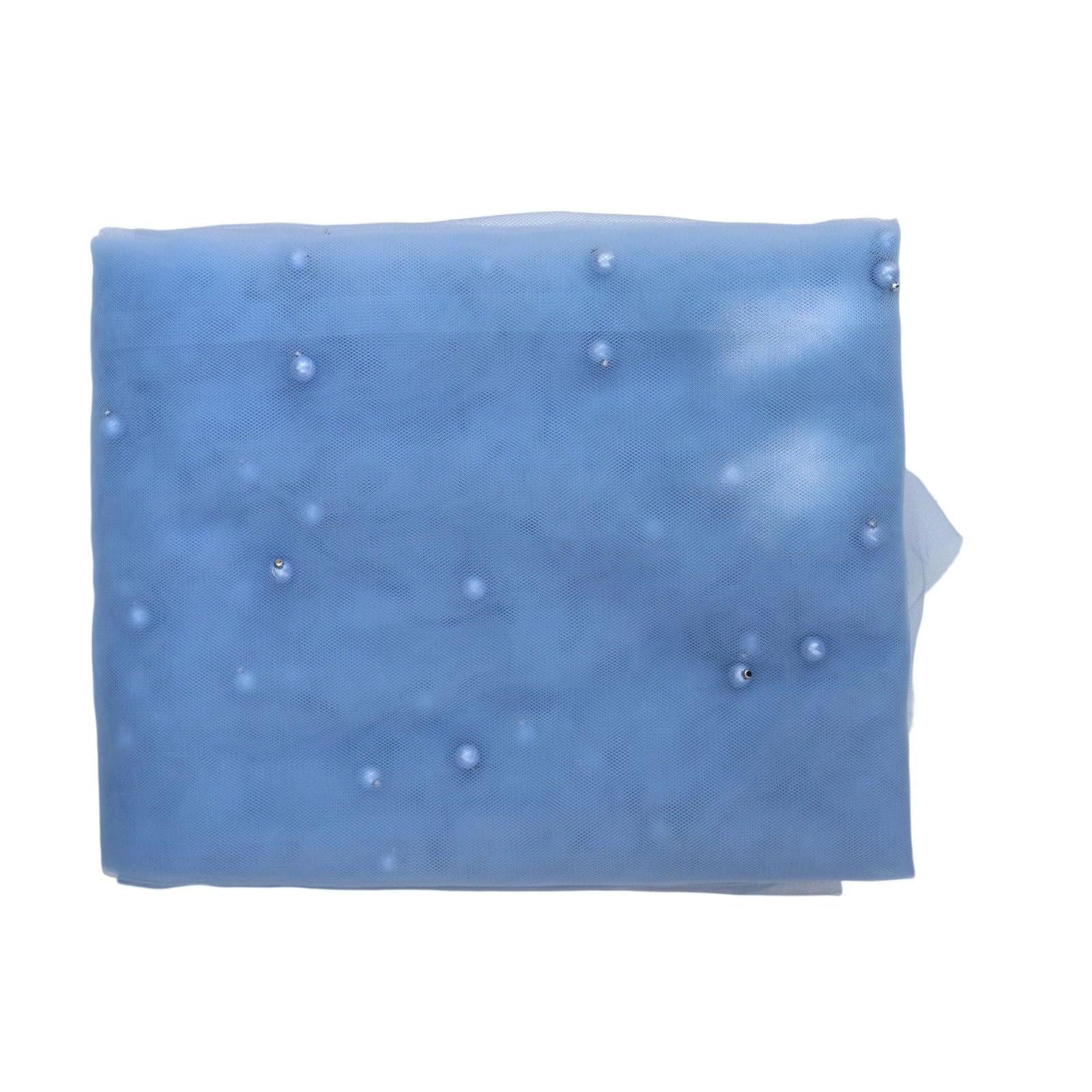 Stylish Net Table Cover Pearls Decorated Sheer Gauze Runner for Reception Banquet and Hotel Use Long Table Runner