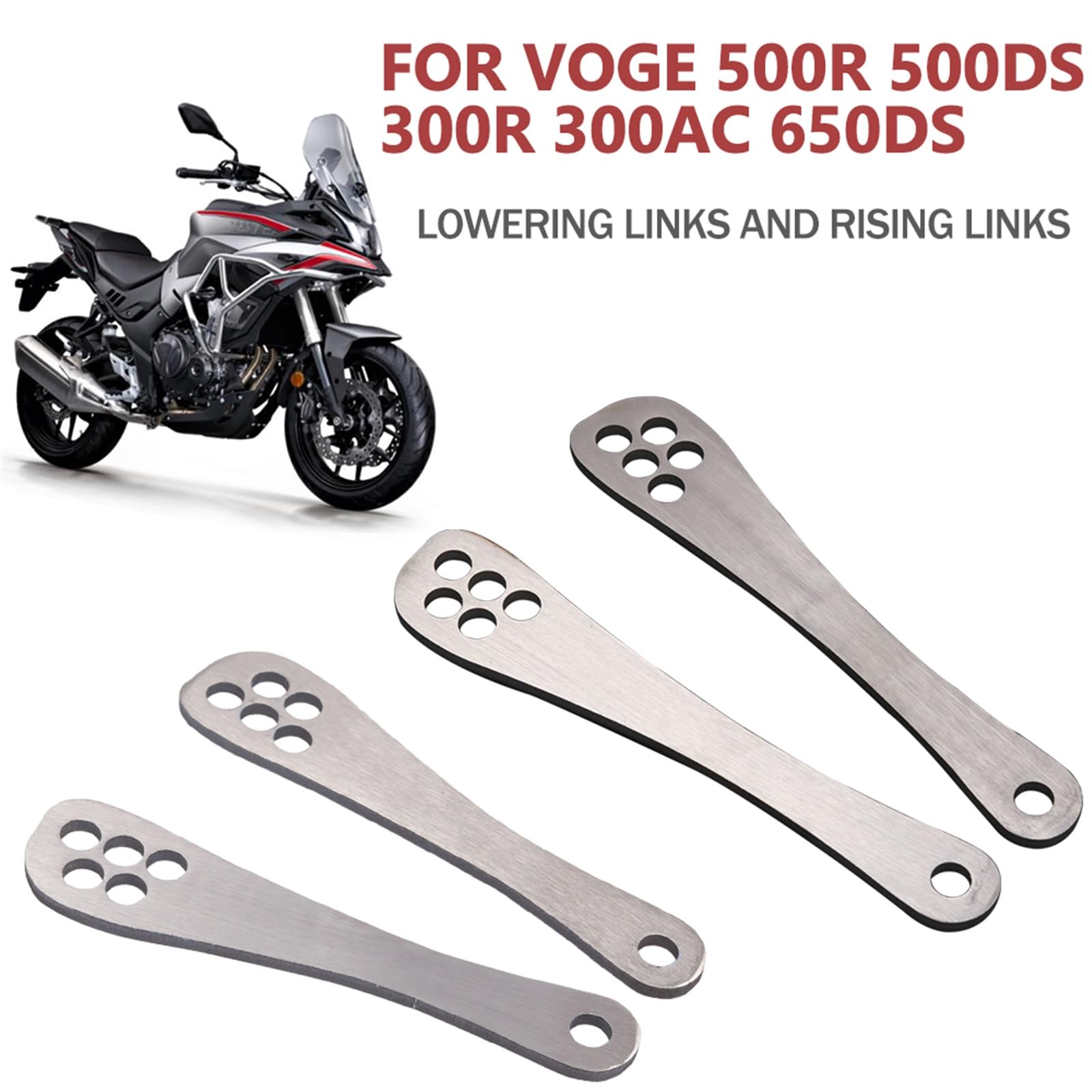 Levier de coussin de suspension de bras arrière de moto, lien ascendant d'abaissement de chute, for Loncin, for VOGE, 500DS 650DS 500R 300AC 650, for DS, 500 R 300 R Kit de liaison d'abaissemen