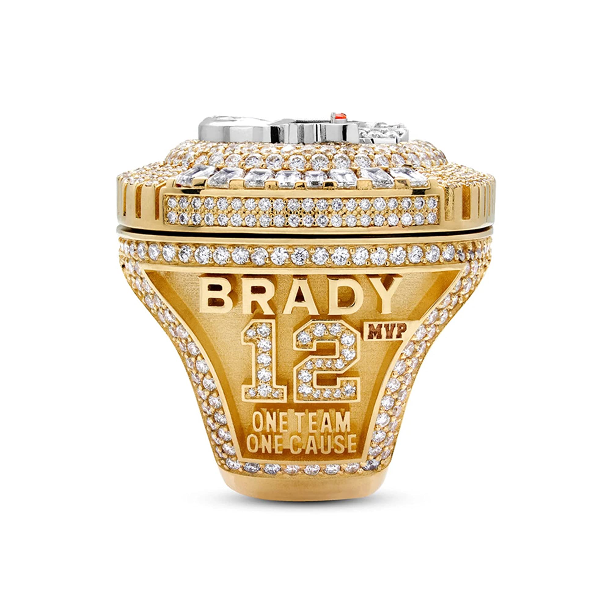 Q&N Tampa Bay Championship Ring 2021 NFL Super Bowl Ring Dr. Brady Replica Anillo con Caja de Exhibición