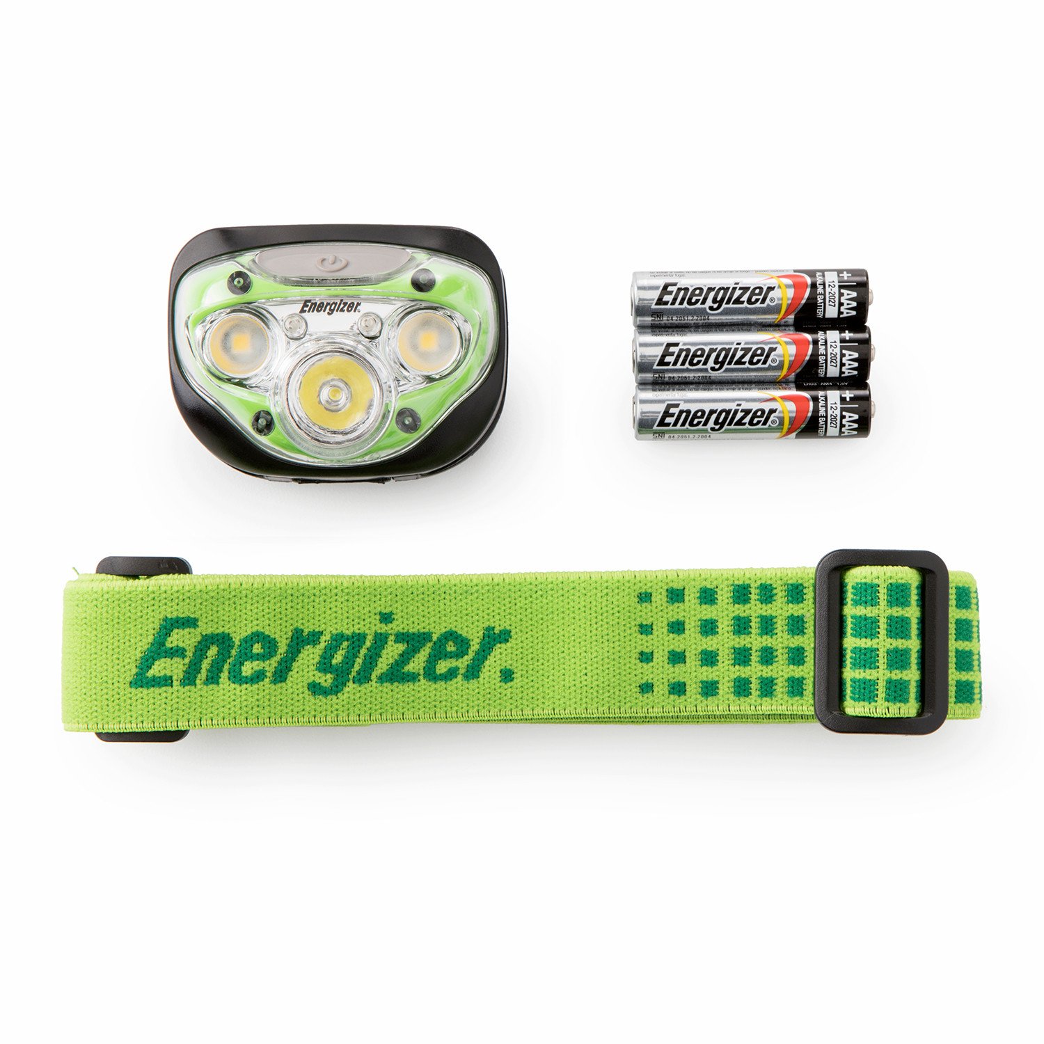 Energizer Linternas Aire Libre, Deporte Y Camping Vision Hd+ Latarka Czołowa, Czarny/Zielony, 10 x 3 cm