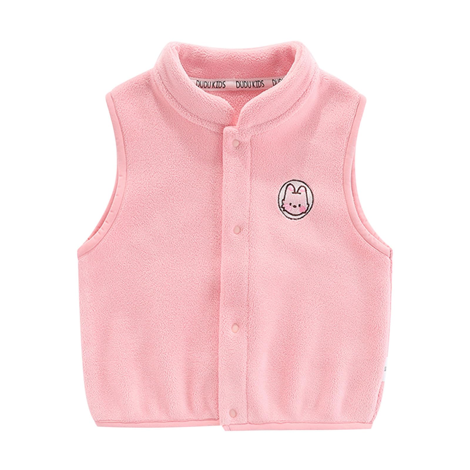 Generisch Chaleco de dibujos animados de invierno para niños y niñas, chaqueta de abrigo para niños, abrigo de forro polar, chaqueta sin mangas para bebé 86