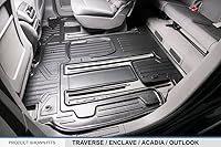 Vista 2 de SMARTLINER Juego de alfombrillas de segunda fila compatibles con Buick Enclave 2008-2017