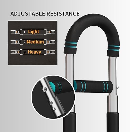 Vista 3 de PROIRON Entrenador de brazo Twister, barra de entrenamiento de resorte ajustable, equipo de entrenamiento de pecho de tríceps de antebrazo,