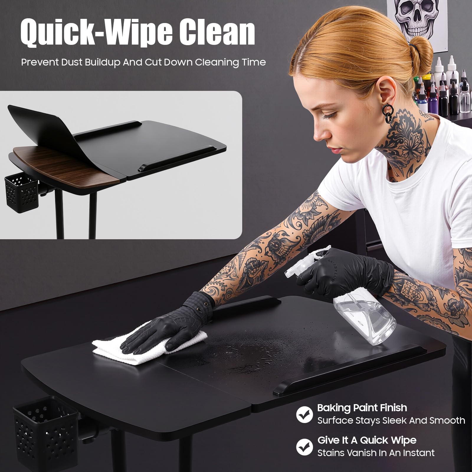 Tatouage Bras Rest Stand Salon Plateau de Tatouage Studio de Tatouage Pro Station de travail Mobile Work Station de Tatouage Poste de Travail Table