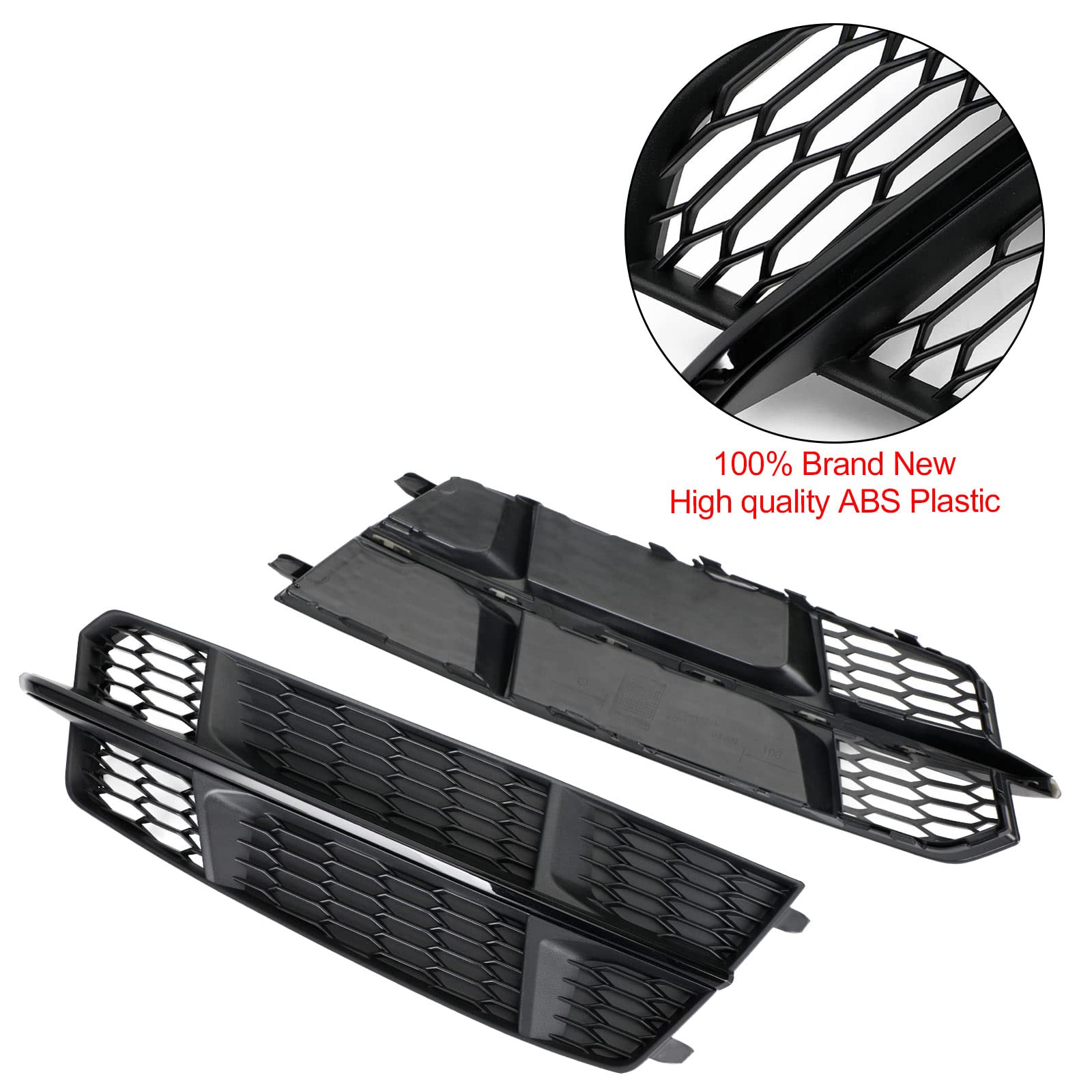 Griglia paraurti Anteriore Front Bumper Lower Grille Fit for Audi A6 C7 S-Line 2016-2018 Matt Black (No Logo)