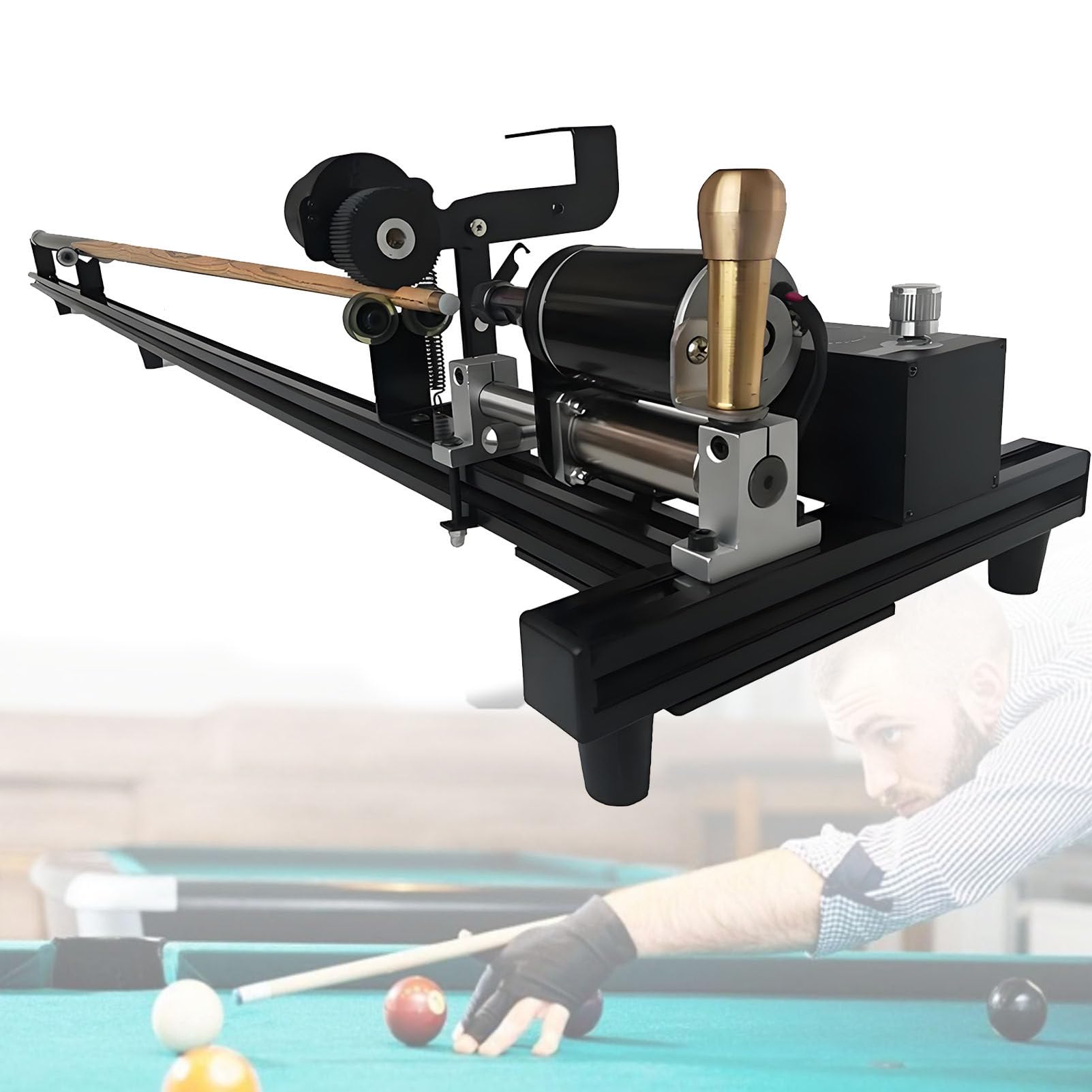 Oiyekntd Billiard Cue Repair Machine, Cue Tip Replacement Kit, 7 In 1 Billiard Cue Stick Repairer, Multifunctional Snooker Cue Repairing Machine, Club Straightening and Leather Replacement