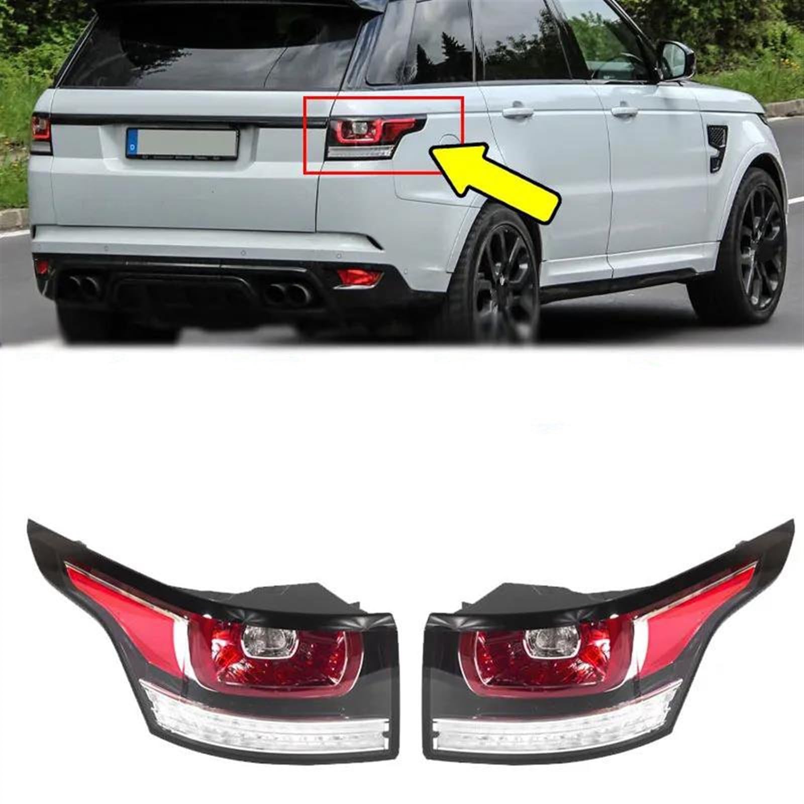Feu Arrière Gauche LED Pour Range Rover Sport (2014-2022) - Feu Stop, Clignotant, Recul - Pièce De Rechange - 9
