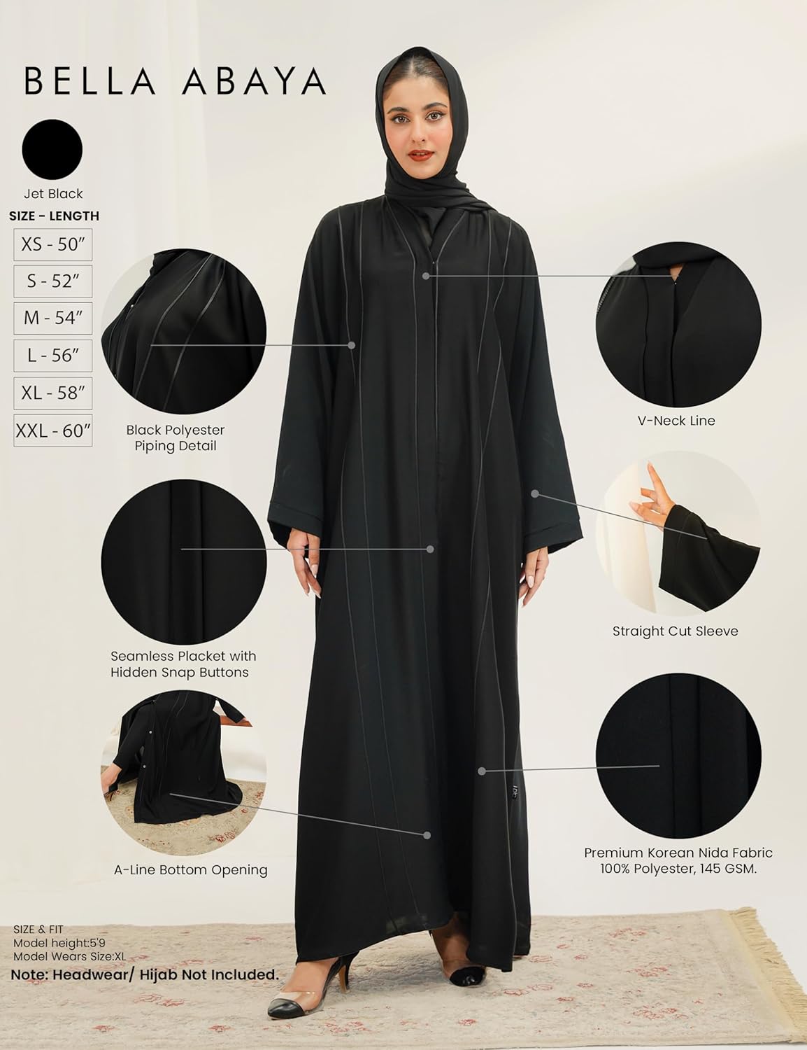 Elegant Modern Abaya for Women – Lightweight, Flowy, Soft and Perfect for Every Occasion - Image 2