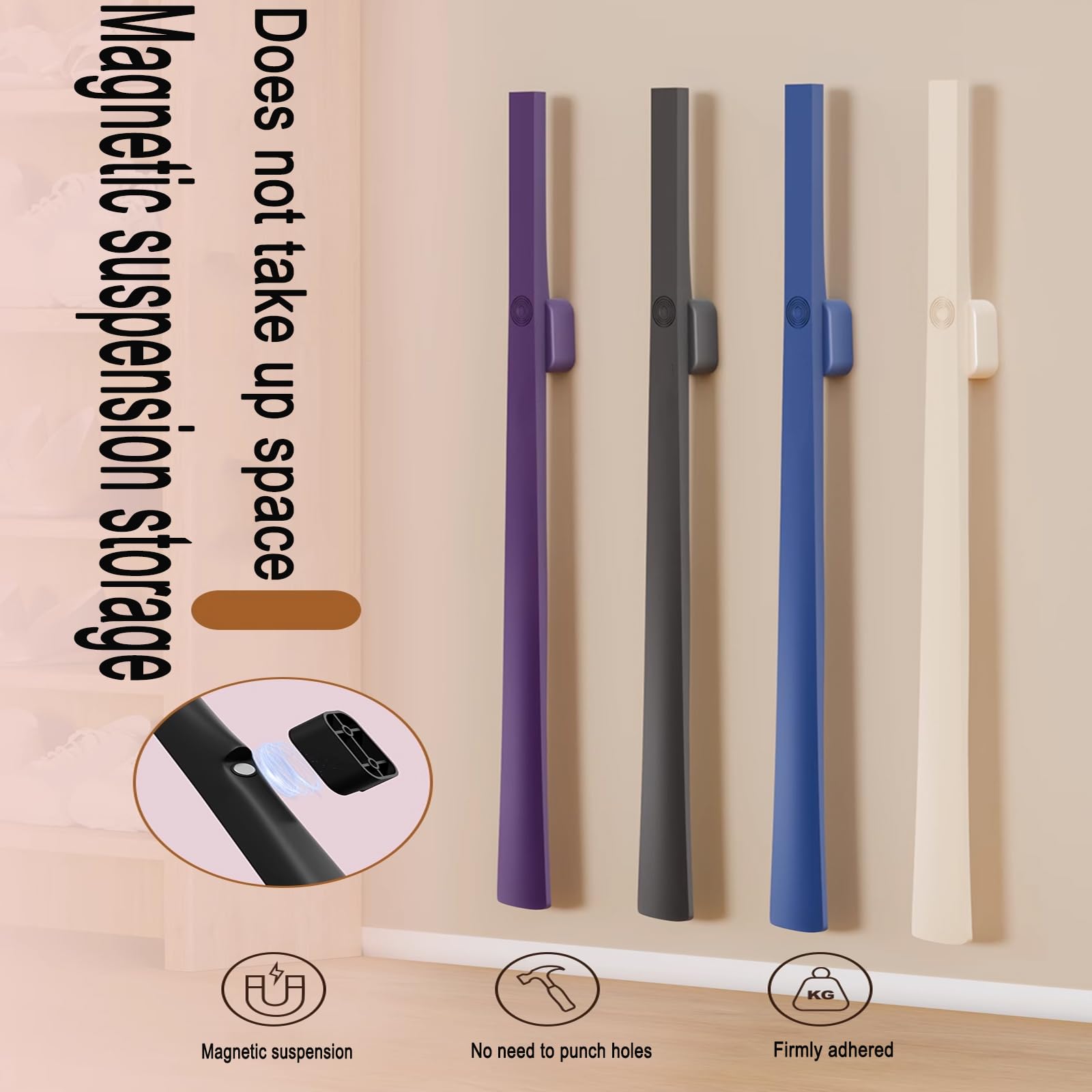 2 Pezzi Calzascarpe 29,5" Calzascarpe Magnetico da Parete, per Anziani Calzascarpe Flessibile Tirascarpe Accessori, Design Semplice È Solido E Pratico, Cucchiaio per Scarpe Aiuto per Scarpe
