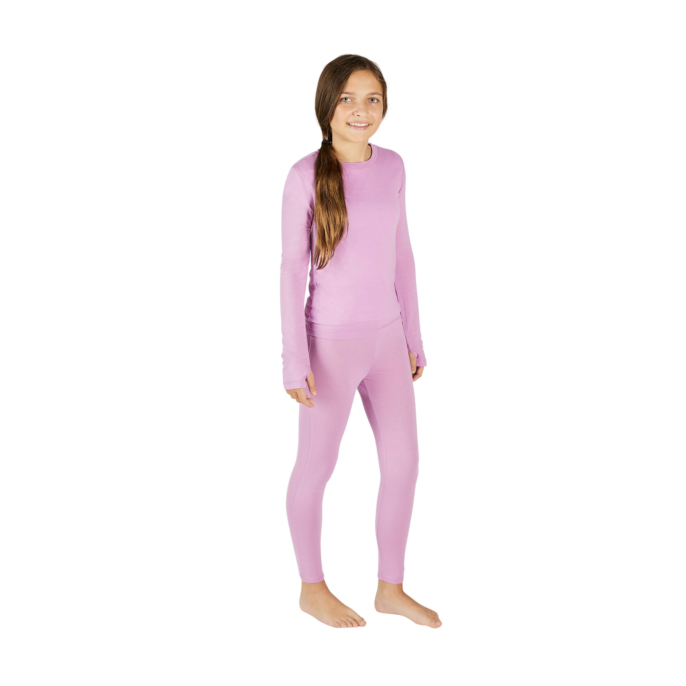 Eddie Bauer Kids' Thermal Underwear Set 2 Piece Performance Base Layer Long Sleeve Shirt and Leggings Boys/Girls (3-16)