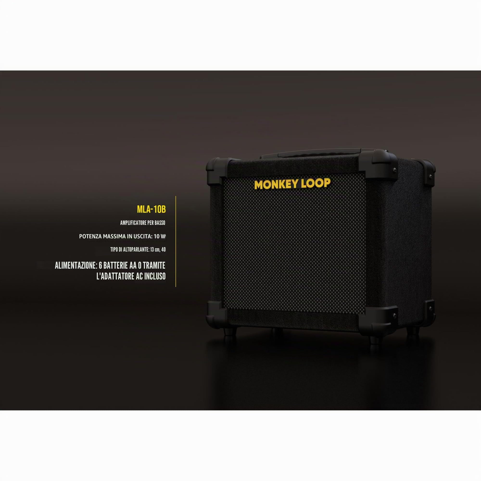 Monkey Loop MLA-10B Amplificatore per basso combo 10 W 5 pollici 4 Ohm