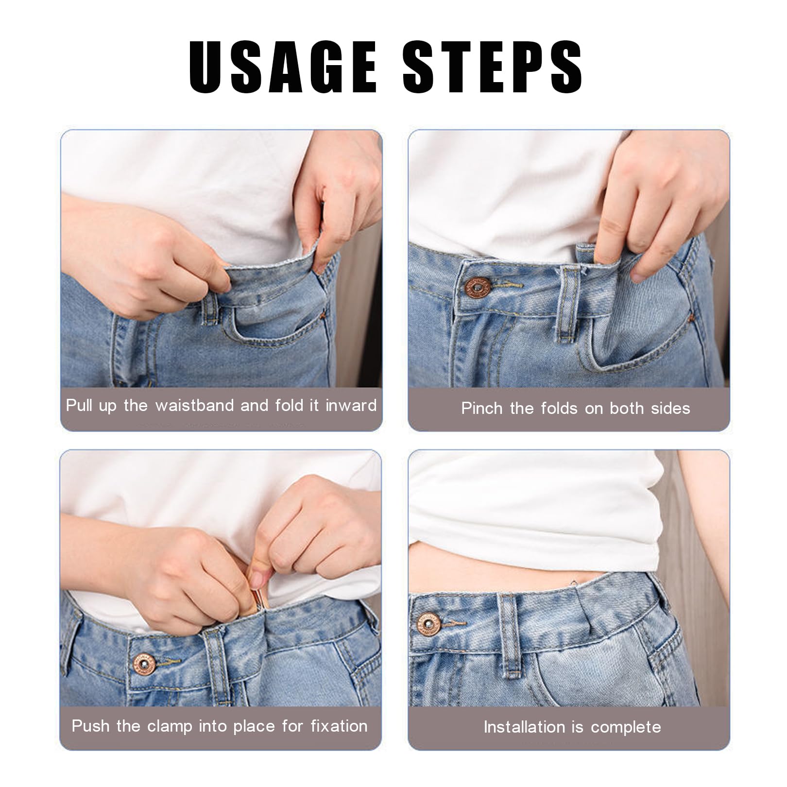 Broek Taille Tightener - Jean Knopen Pins Geen Naai | Verstelbare Legering Broek Knop Pin, Jean Knopen Pins Verwijderbaar voor Kleding Levering