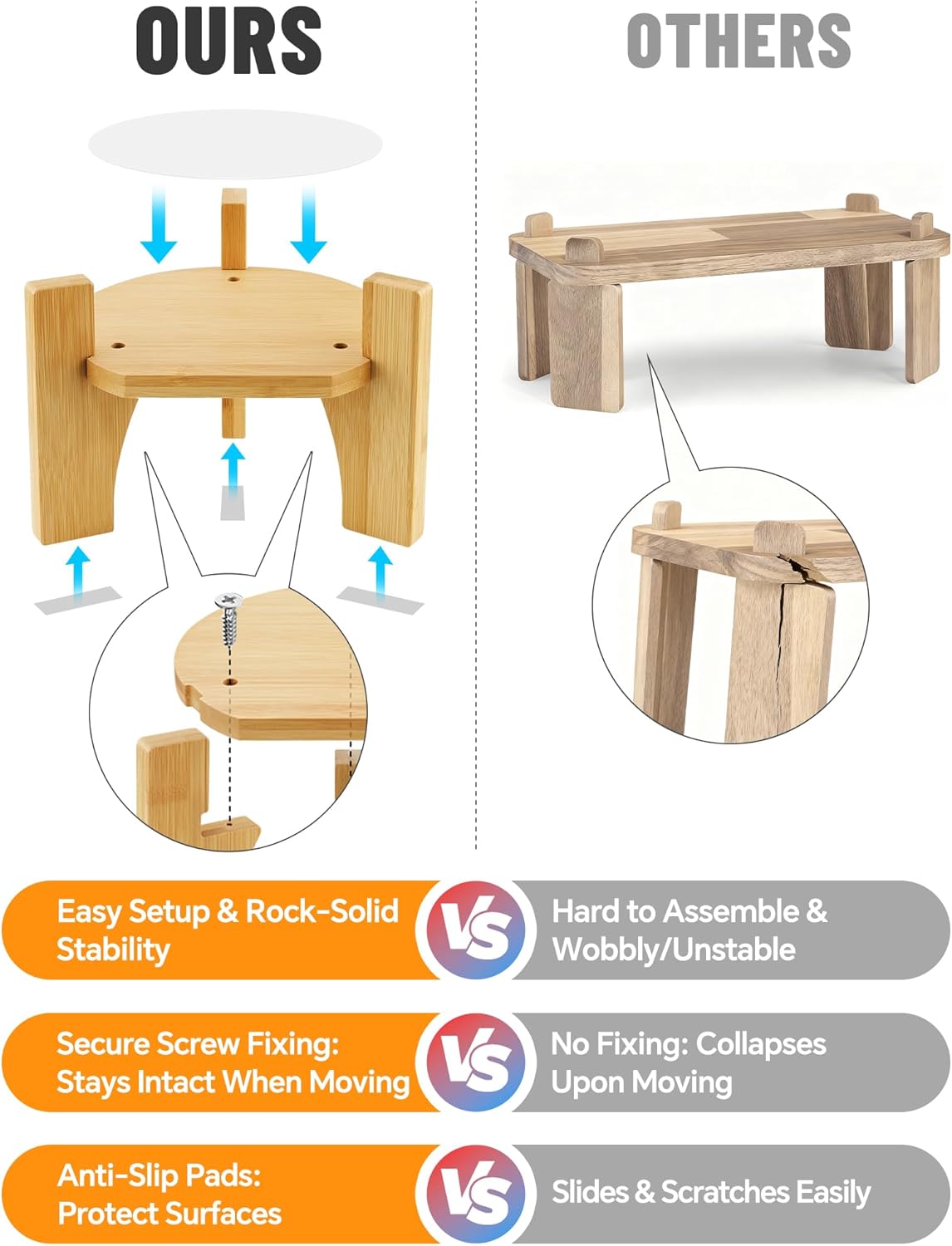 NiHome 1.3 Gallon Drink Dispenser for Parties, 4.9 L Glass Iced Beverage Dispenser, Large Glass Party Drink Dispensers for Lemonade, Tea & Juice, Bamboo Lid, Wood Stand & Stainless Steel Spigot (1PC) - Image 3