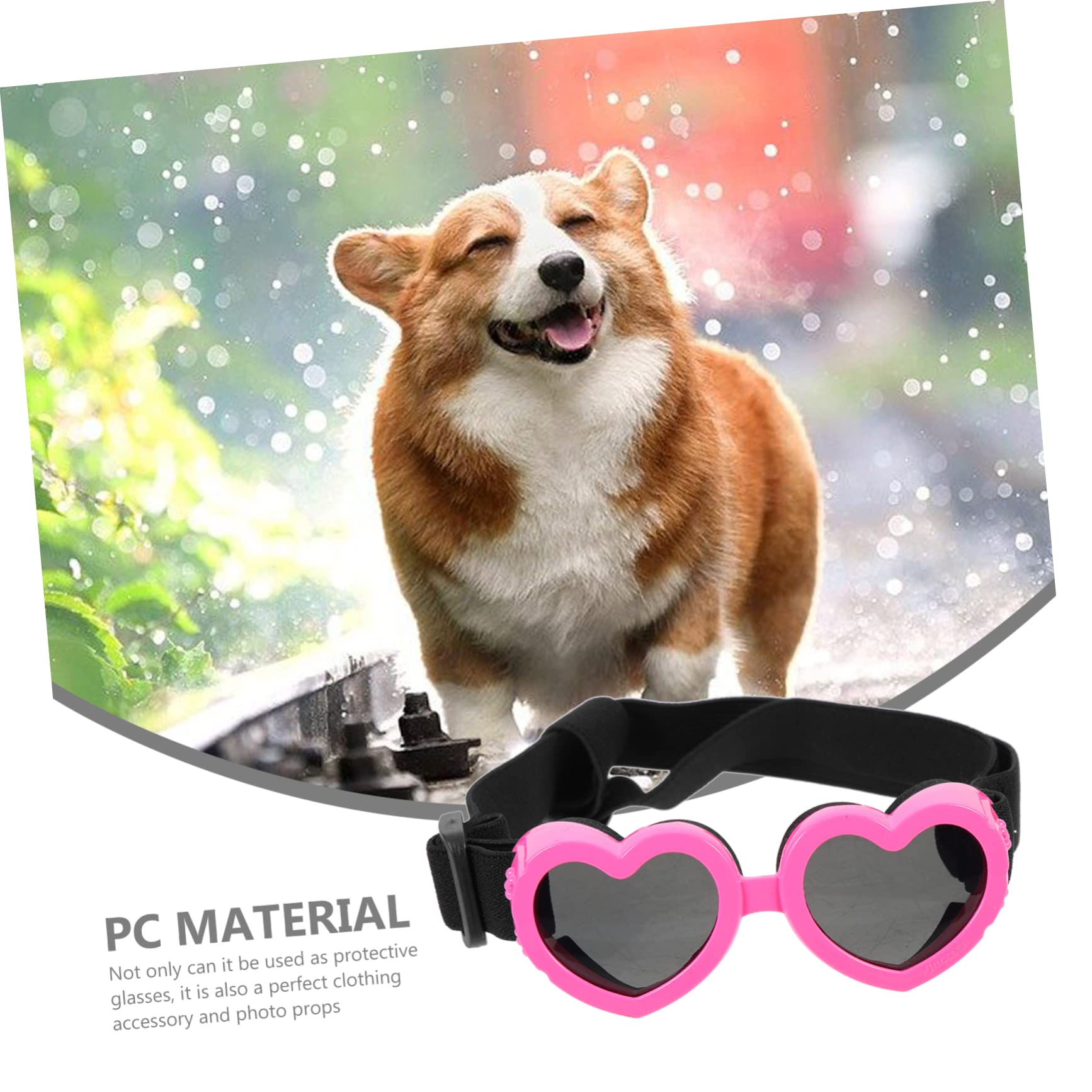 BESPORTBLE 4 Pz Occhiali Per Animali Domestici Pieghevole Cagnolino Occhiali Protettivi Da Sole Pieghevoli Per Cani a Cuore Da Sole Uv Pc Impermeabile Rosa