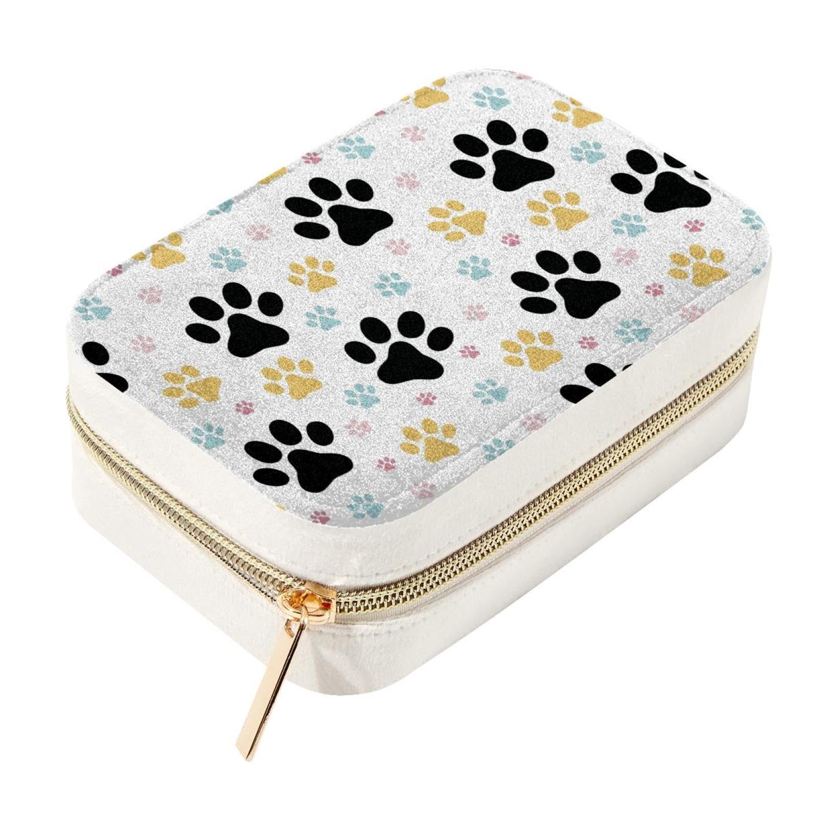 Boîte à bijoux en velours de qualité | Écrin patte de chien haut de gamme pour vos bagues