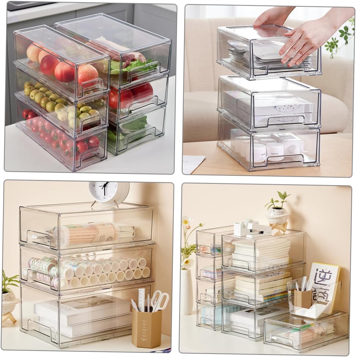 Storage Organizer Stackable Box Desktop Storage Makeup Display Case for Organizing Beauty Products