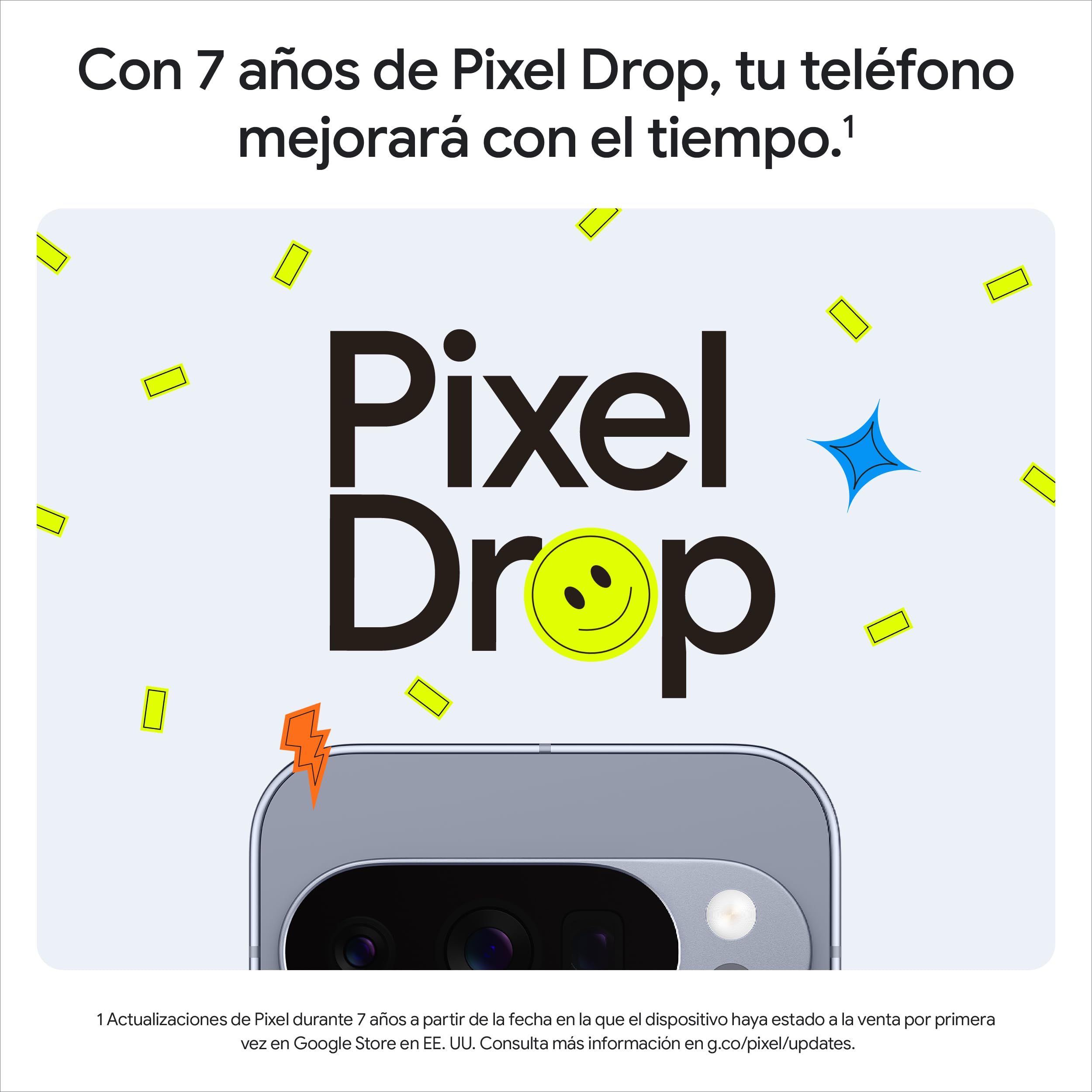 Google Pixel 10 Pro - Smartphone Android Libre con Gemini, Sistema de cámara Trasera Triple, batería de más de 24 Horas y Pantalla Super Actua de 6,3" - Piedra Lunar, 256GB