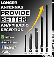 Vista 9 de EcoAuto Antena Universal Corta Stubby para Camión de 12" — Accesorios para Camión para Ford, Dodge, GMC, Chevy, Jeep (2007+) - Antirrobo