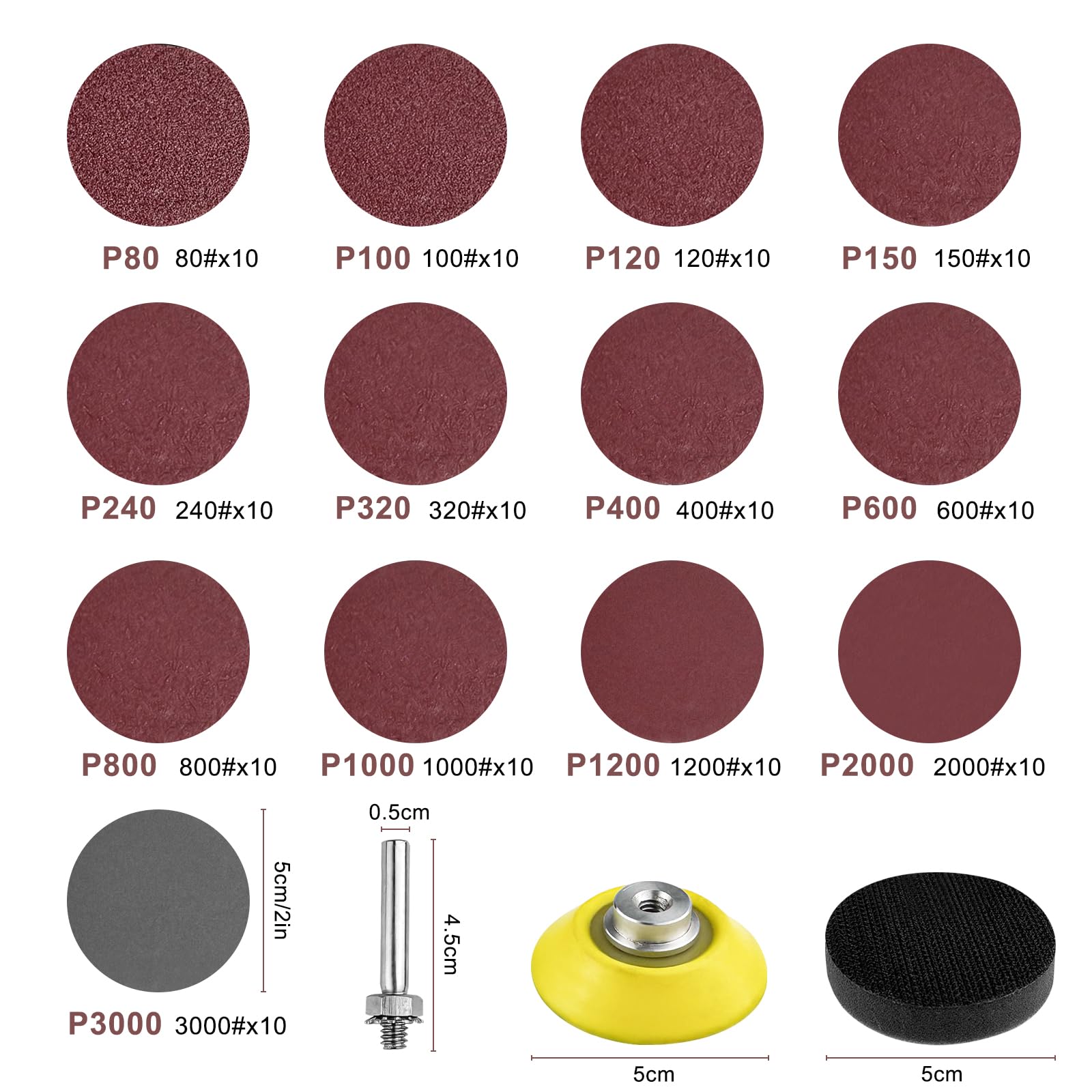 Dischi Abrasivi Da 100 Pezzi Da 1 Pollice Carta Vetrata Con Gancio E - Foto 12